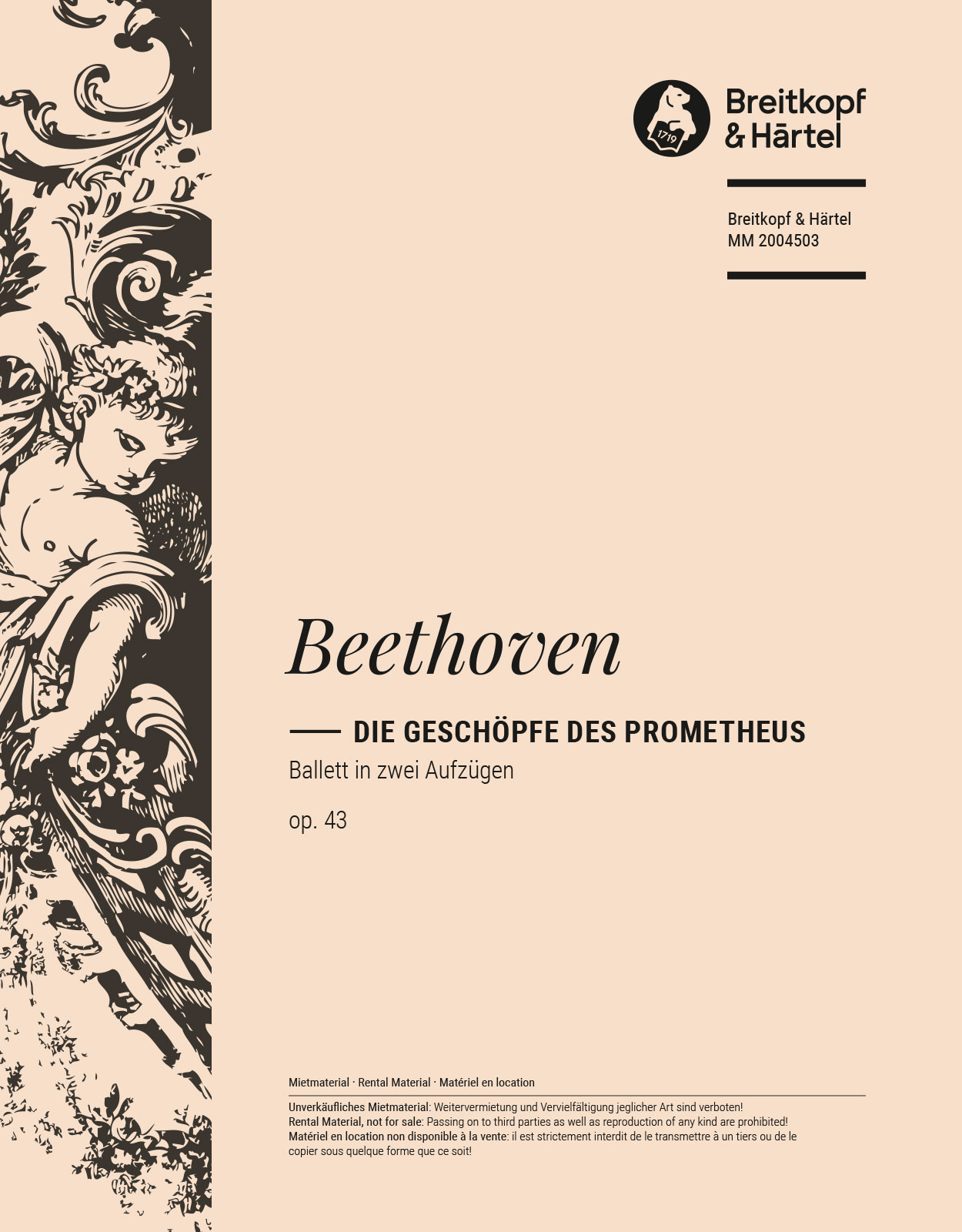 Ludwig van Beethoven - Die Geschöpfe des Prometheus op. 43 - Cover