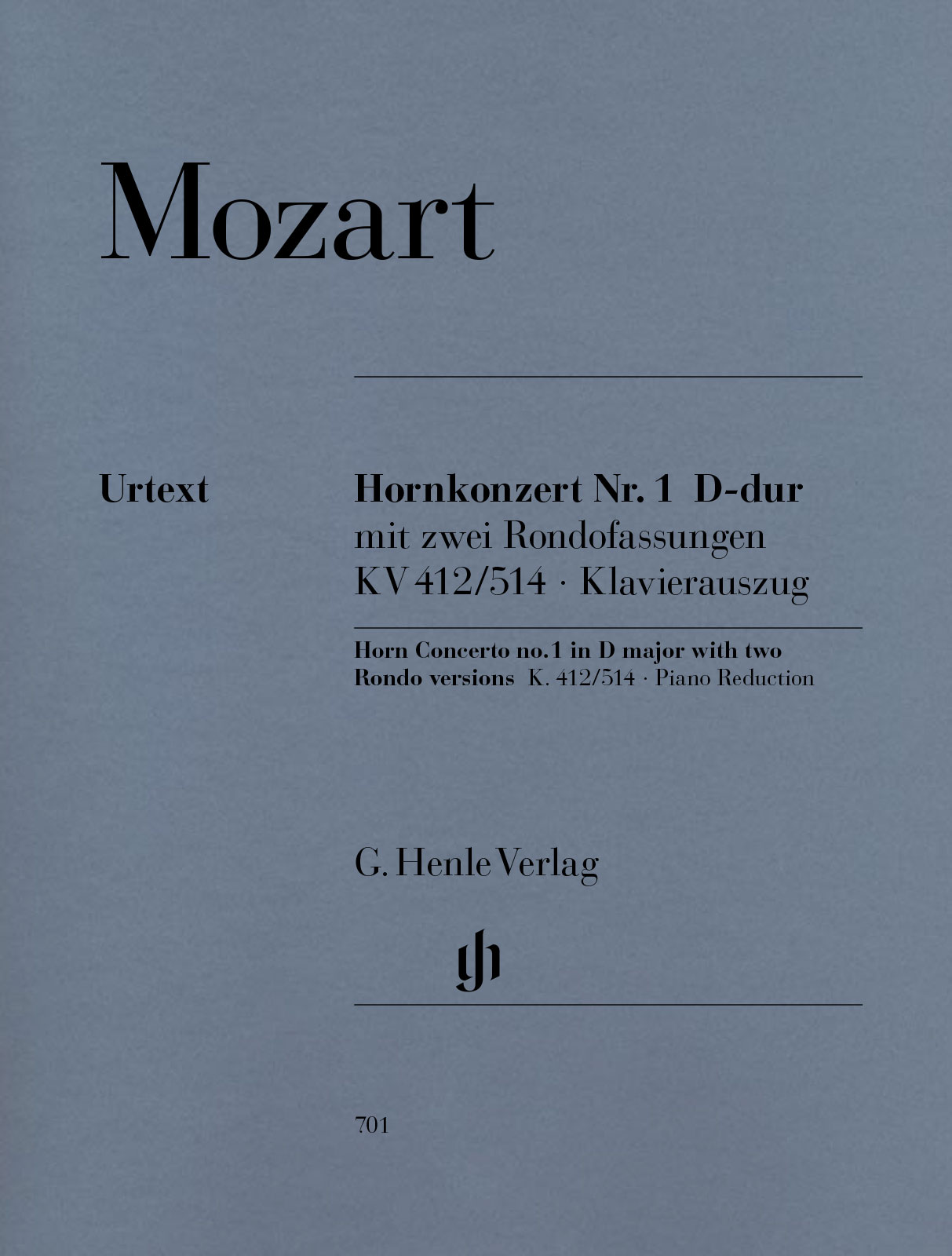 EB 10701 - Horn Concerto [No. 1] in D major K. 412/514 (386b) - Cover