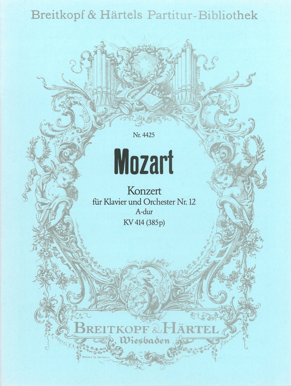 Wolfgang Amadeus Mozart - Klavierkonzert [Nr. 12] A-dur KV 414 (385p) - Cover