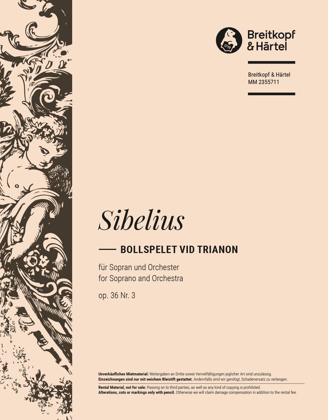 Jean Sibelius - Bollspelet vid Trianon op. 36/3 - Cover