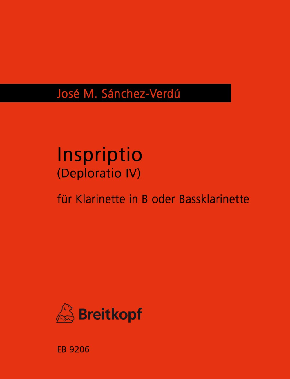 José M. Sánchez-Verdú - Inscriptio - Cover