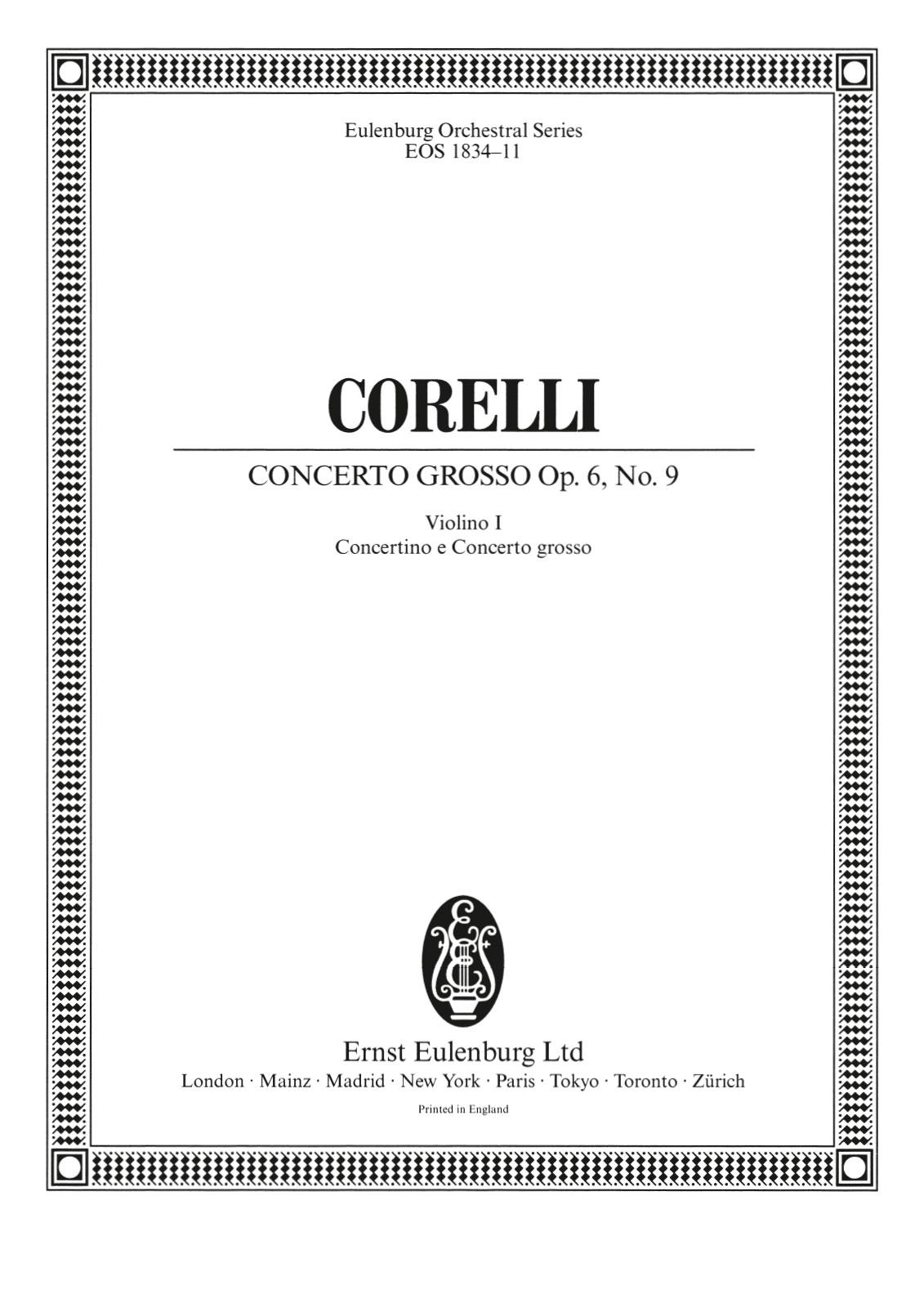EOS 1834-15 - Concerto grosso op. 6 Nr. 9 F-dur - Cover