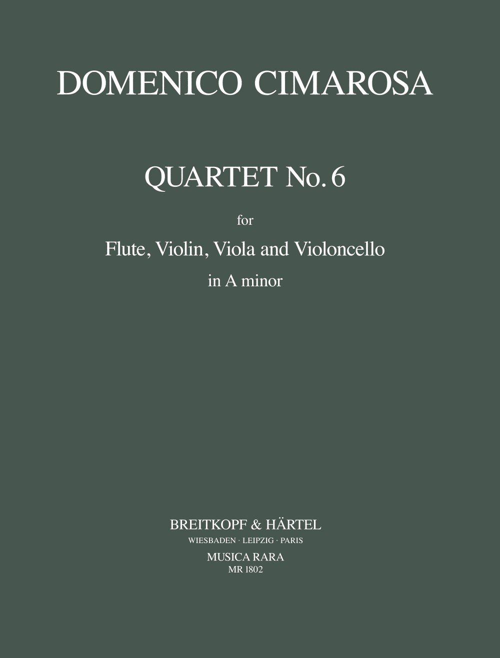 Domenico Cimarosa - Quartett Nr. 6 in a-moll - Cover