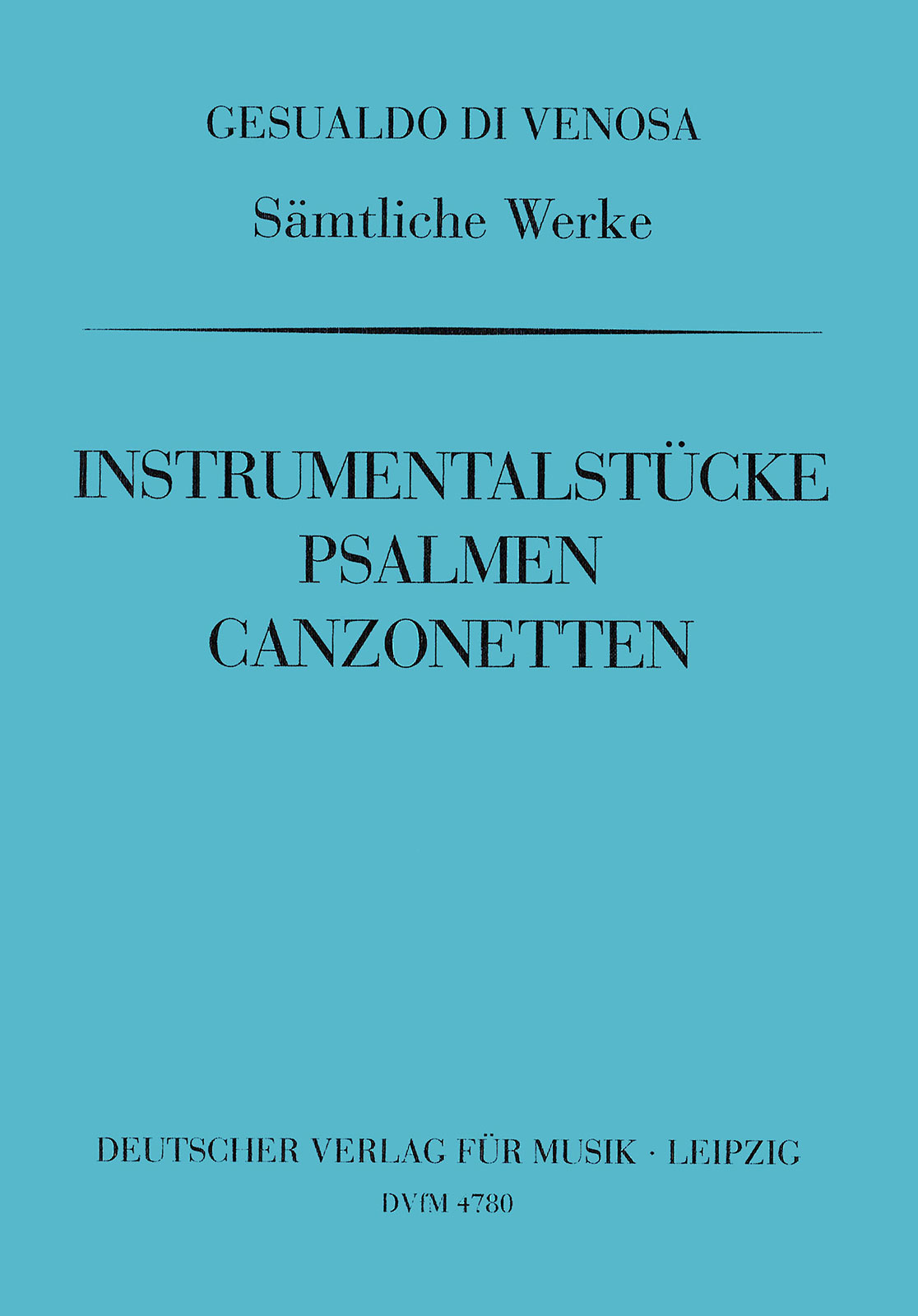 DV 4780-01 - Sämtliche Werke - Cover