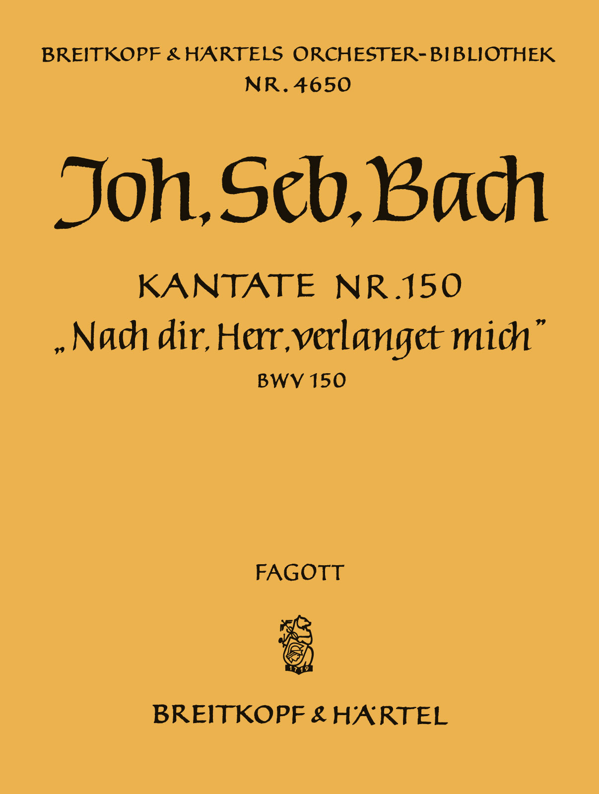 OB 4650-30 - Cantata BWV 150 “Lord, my soul doth thirst for Thee” - Cover