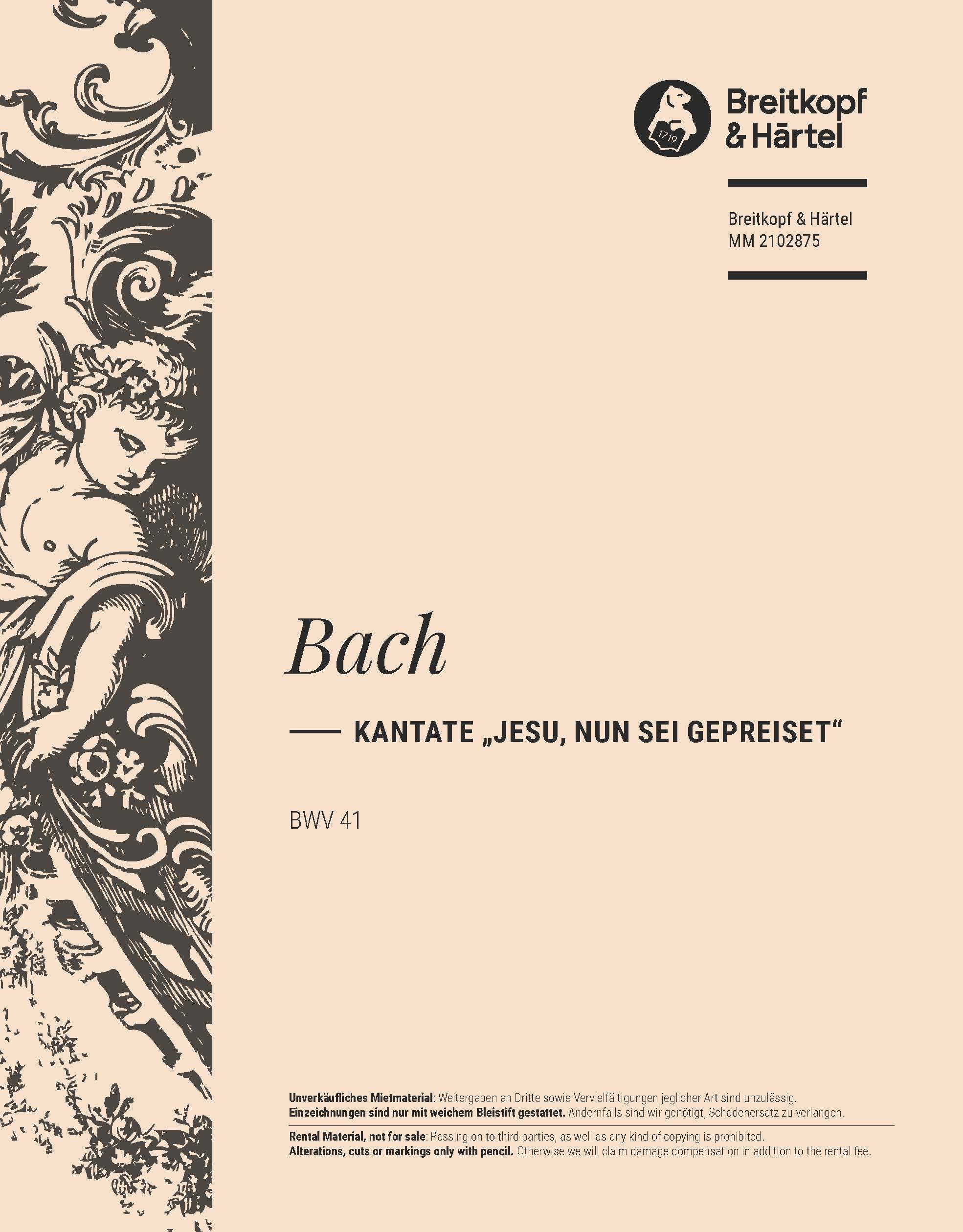 MM 2102875 - Cantata BWV 41 “Jesu, nun sei gepreiset” - Cover