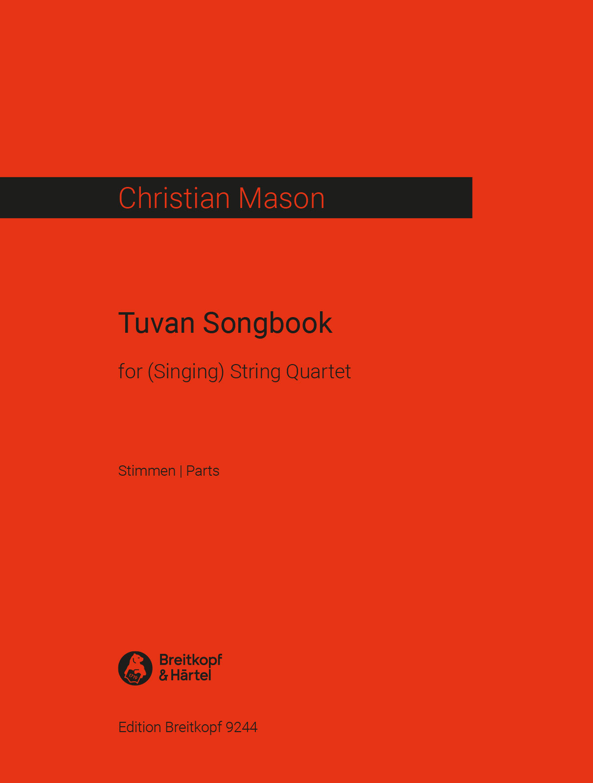 EB 9244D - Tuvan Songbook - Cover