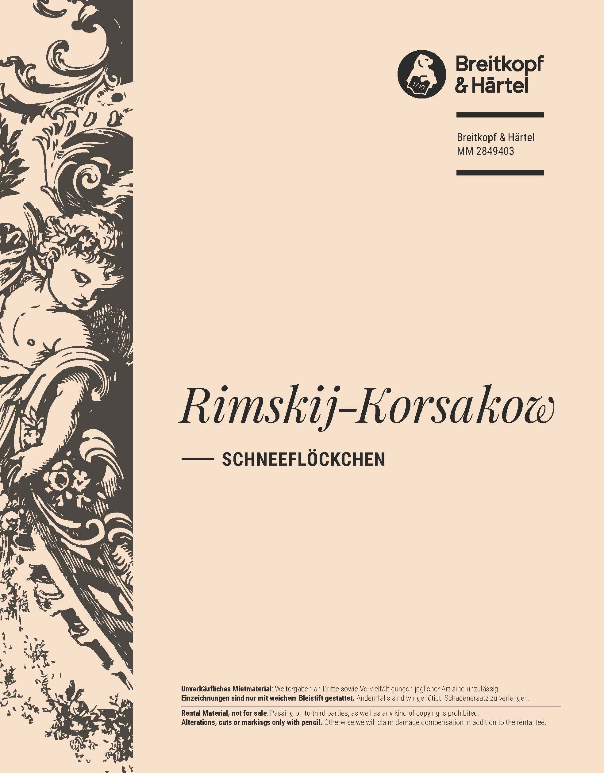 Nikolaj Rimskij-Korsakow - Schneeflöckchen - Cover