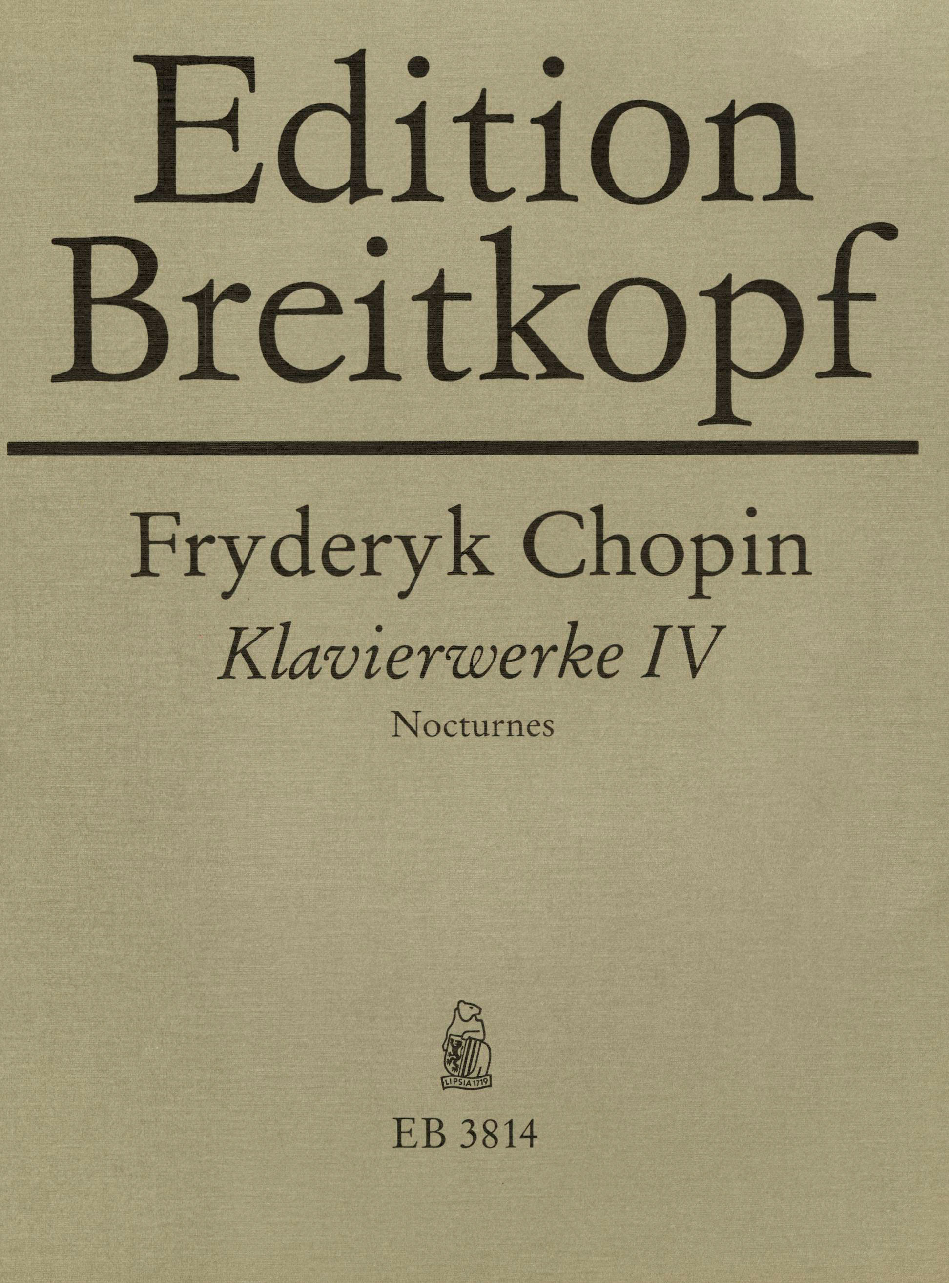EBL 3814 - Klavierwerke - Cover