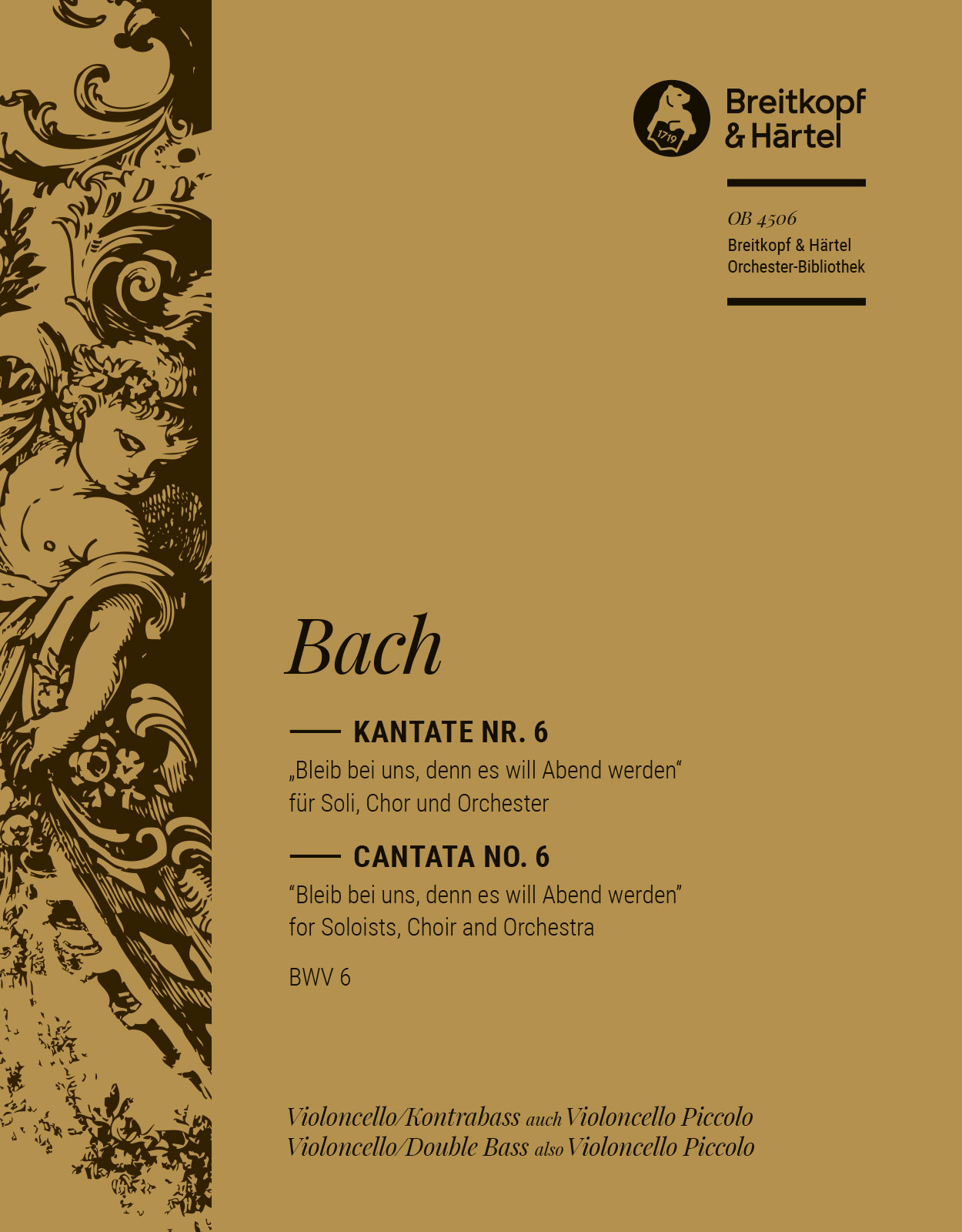 OB 4506-26 - Kantate BWV 6 „Bleib bei uns, denn es will Abend werden“ - Cover
