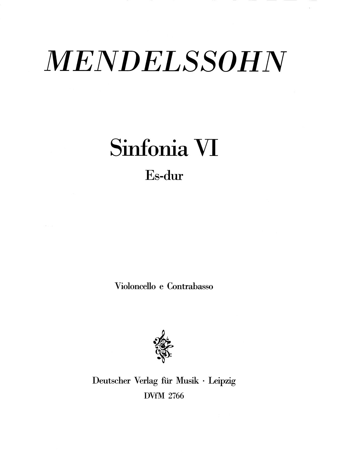 DV 2766-26 - Sinfonia VI Es-dur MWV N 6 - Cover