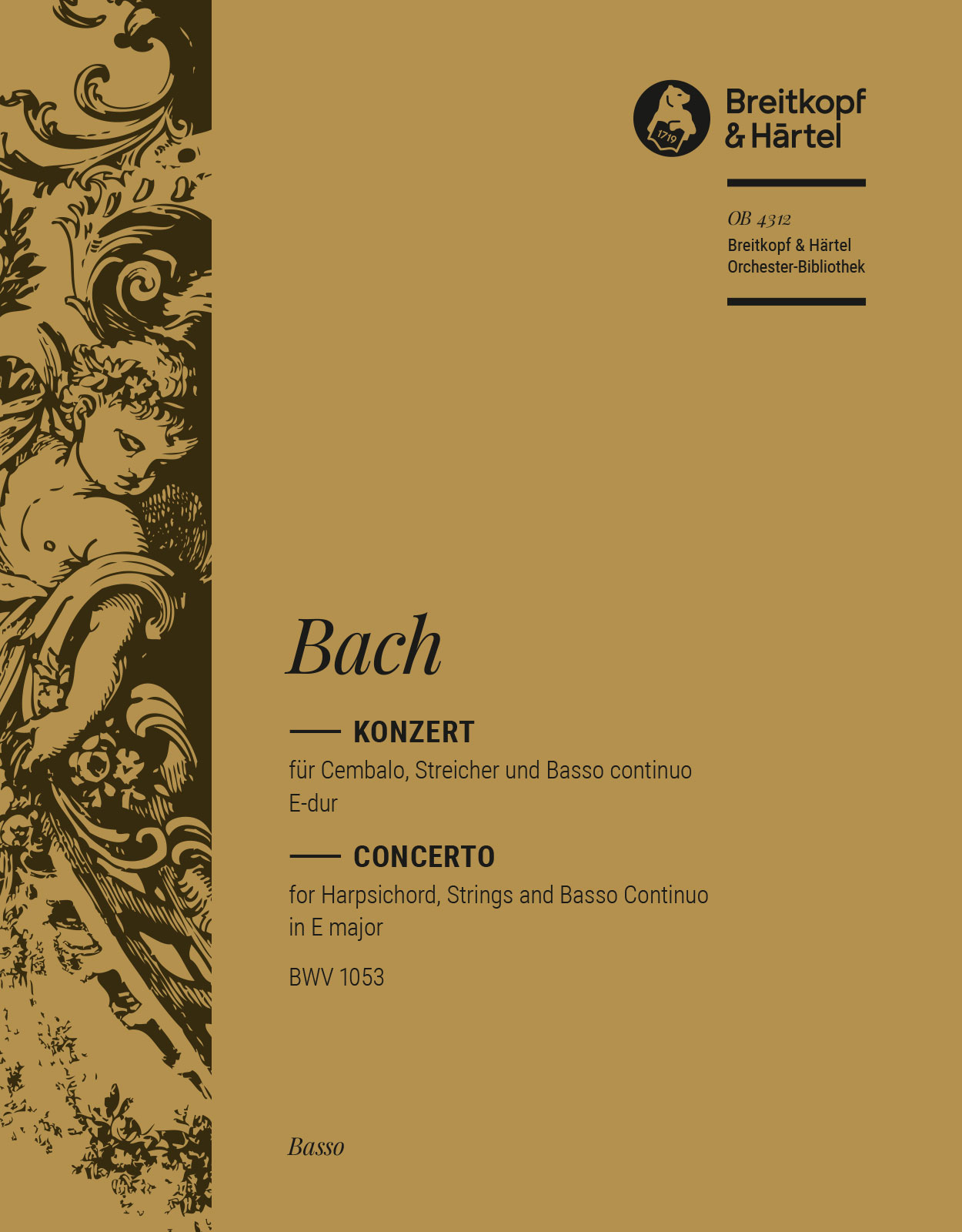 OB 4312-26 - Harpsichord Concerto in E major BWV 1053 - Cover