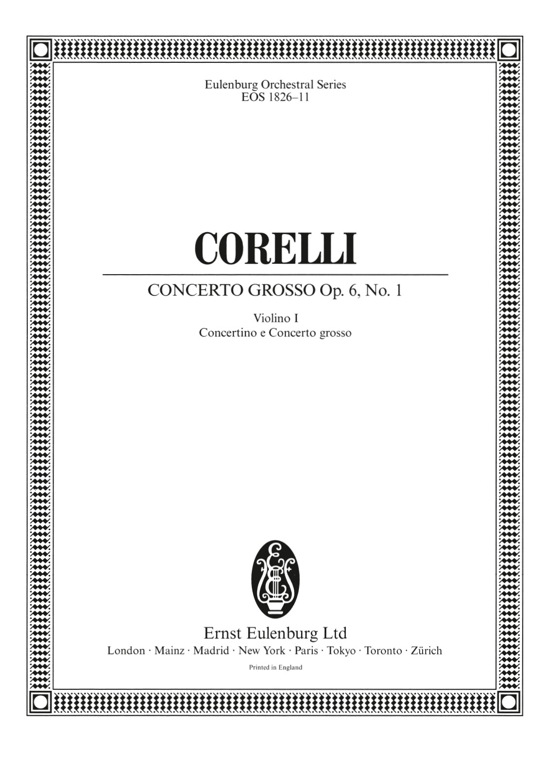 EOS 1826-15 - Concerto grosso op. 6 Nr. 1 D-dur - Cover