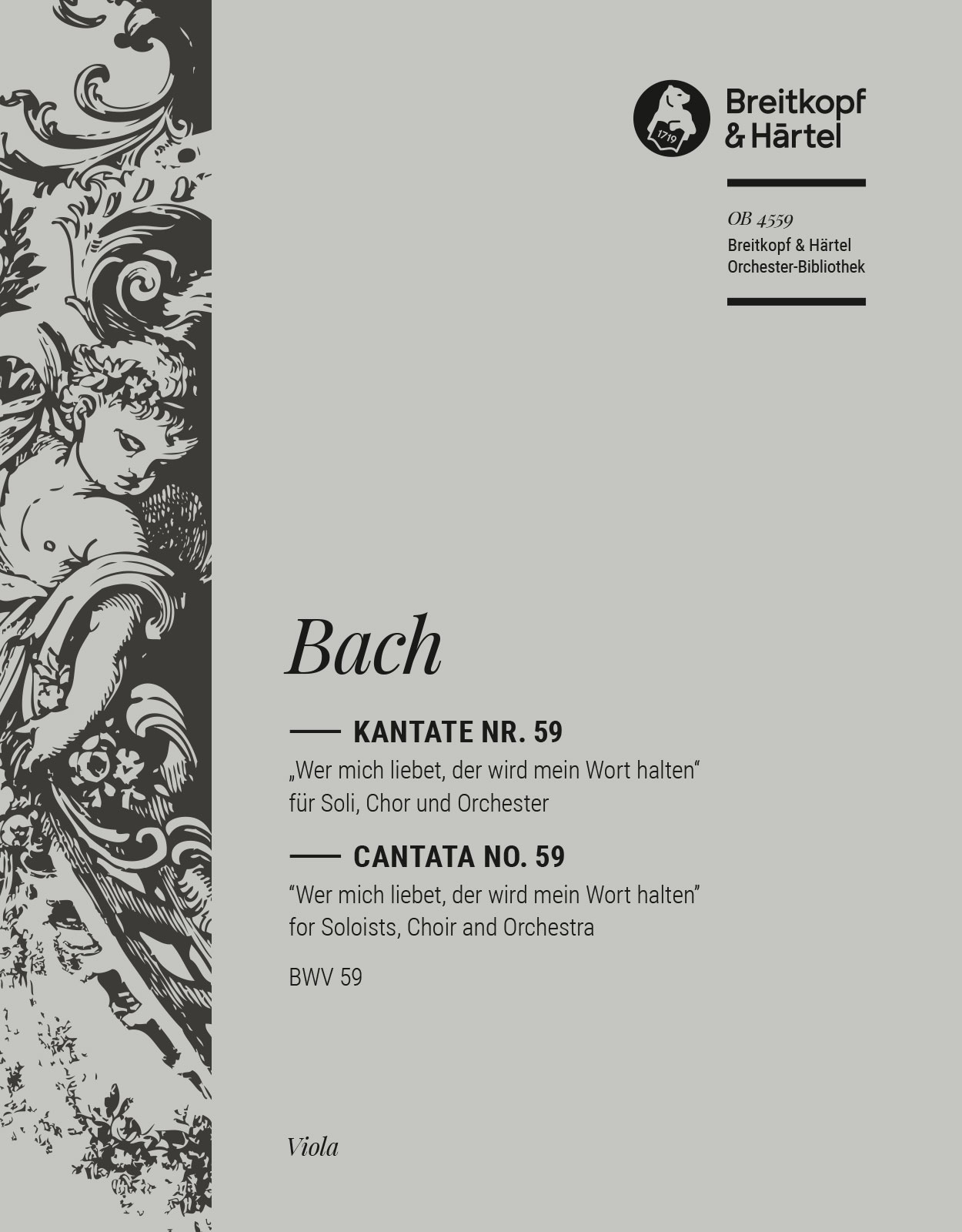OB 4559-19 - Kantate BWV 59 „Wer mich liebet, der wird mein Wort halten“ - Cover