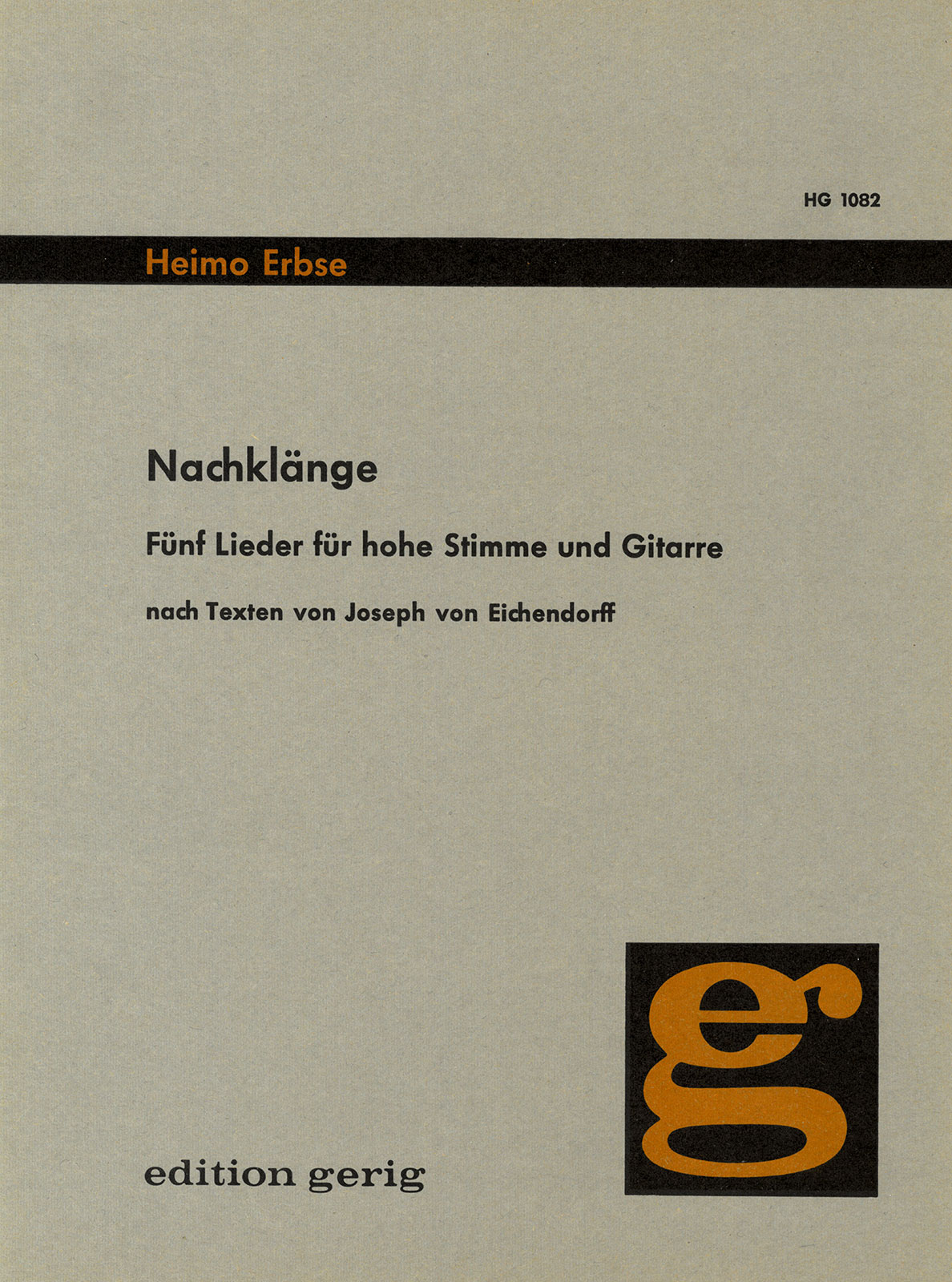 Heimo Erbse - Nachklänge op. 33 - Cover