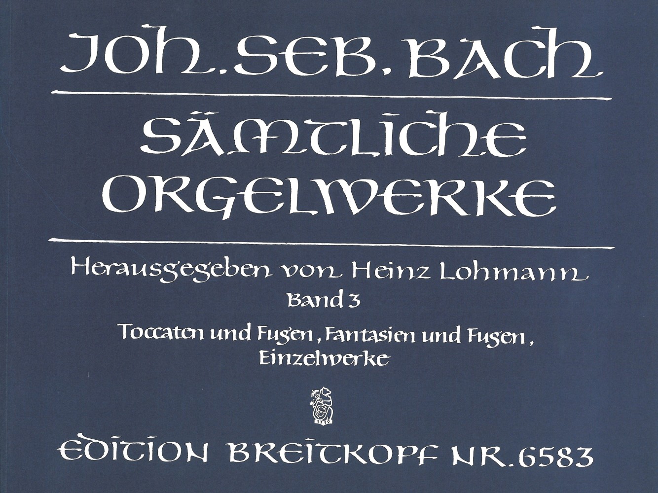 EB 6583 - Sämtliche Orgelwerke – Lohmann-Ausgabe - Cover