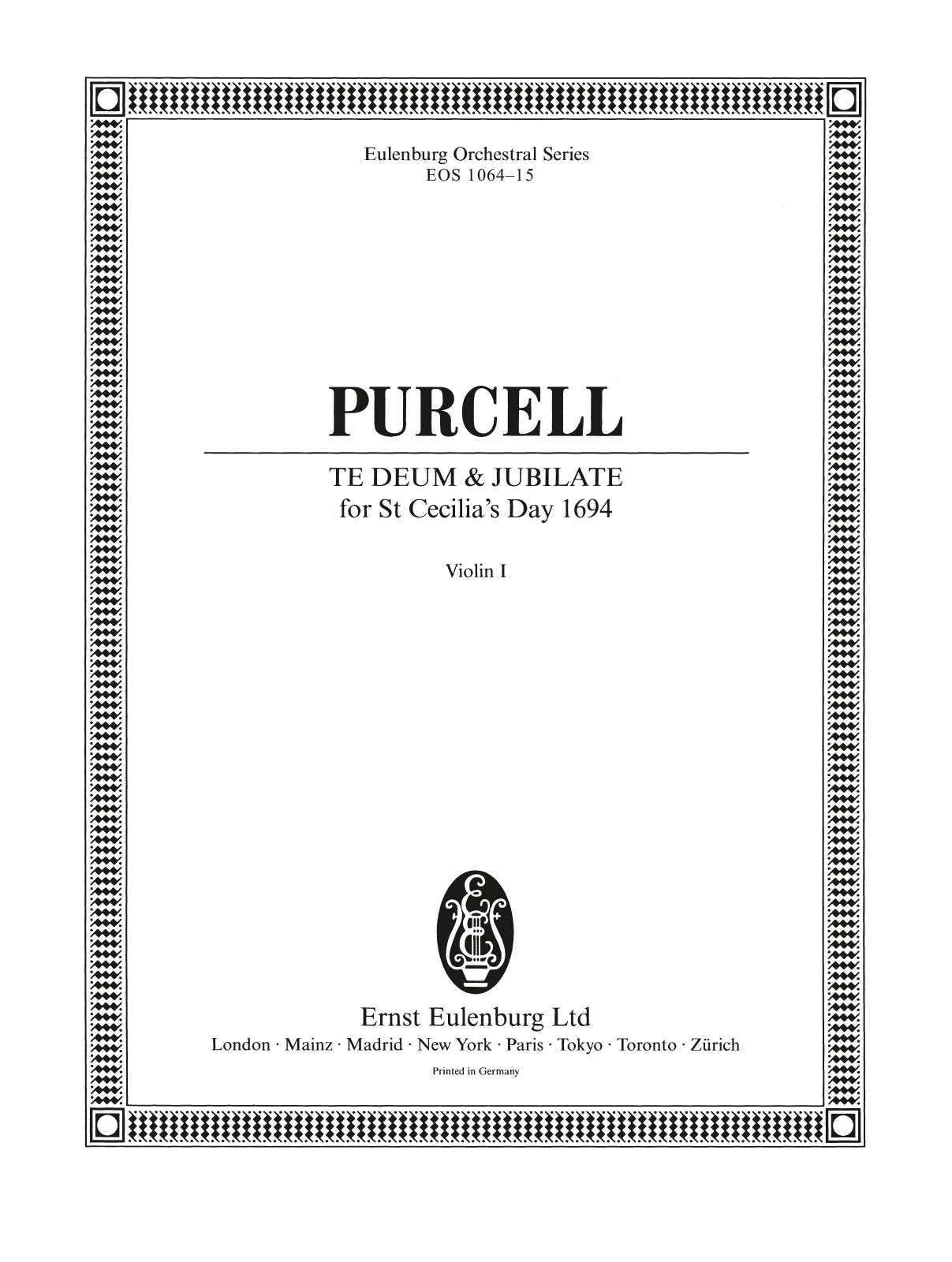 EOS 1064-15 - Te Deum and Jubilate D-dur Z 232 - Cover