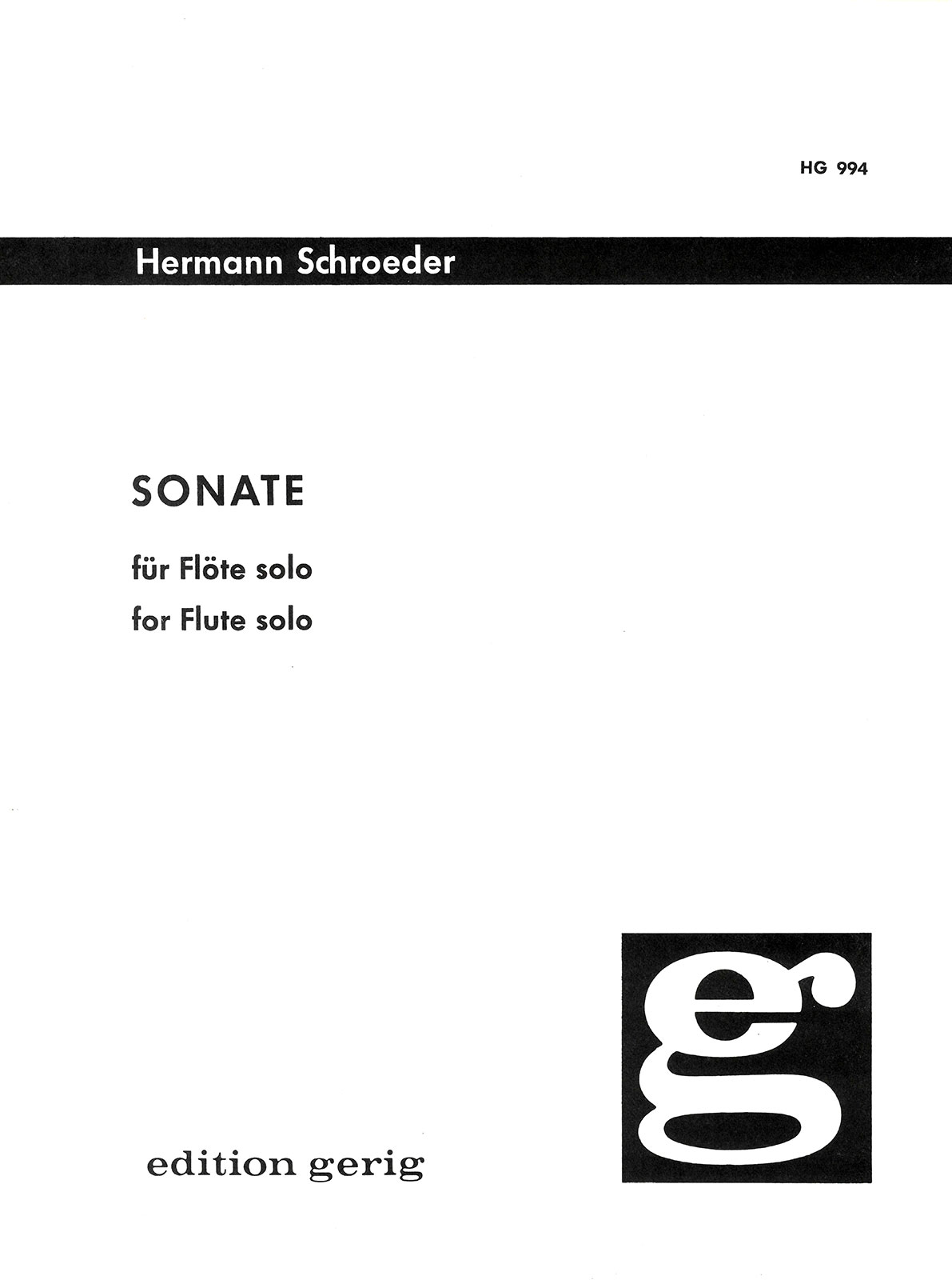 Hermann Schroeder - Sonate für Flöte solo - Cover