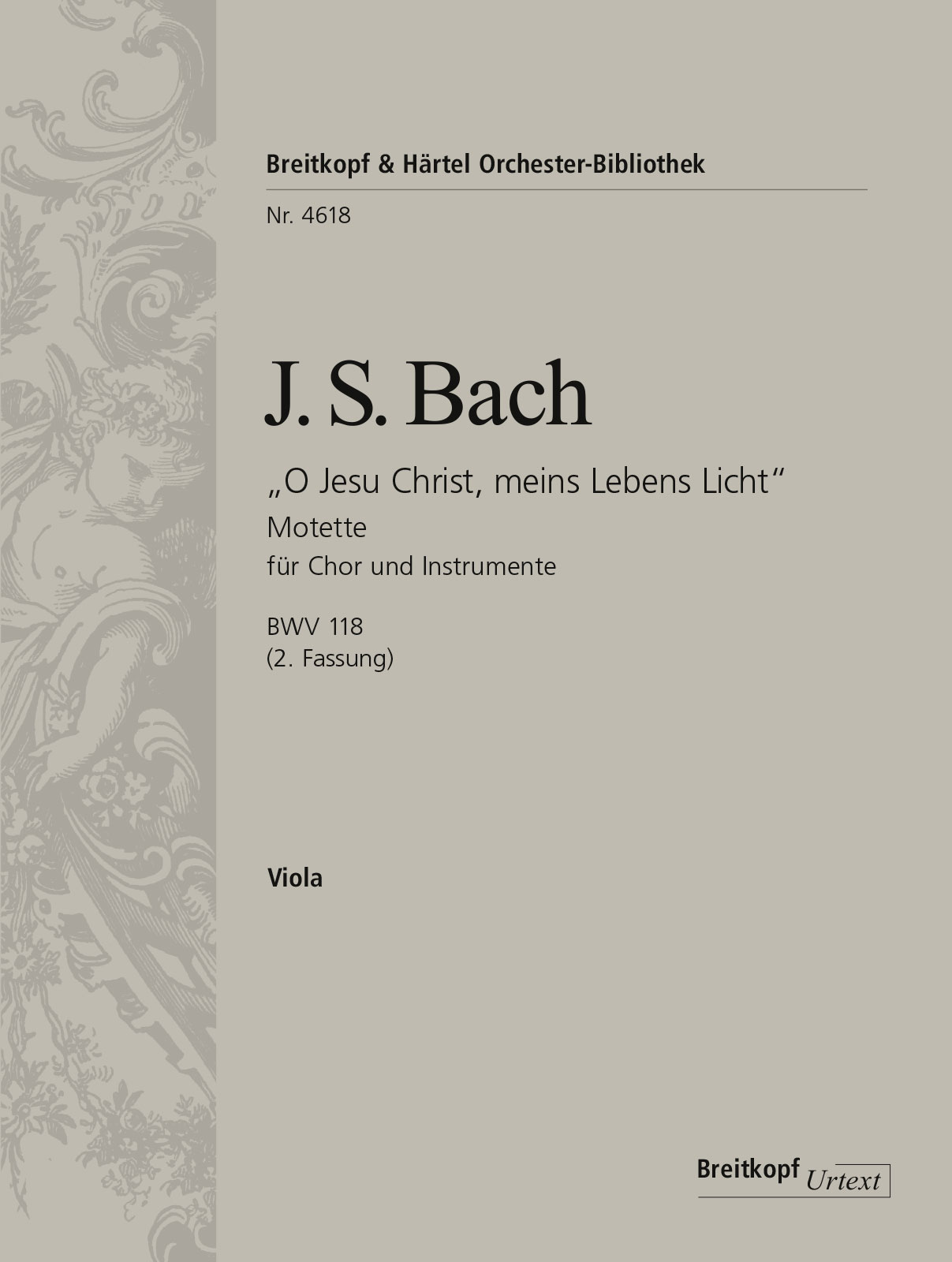 OB 4618-19 - “O Jesu Christ, my Life and Light” BWV 118 - Cover
