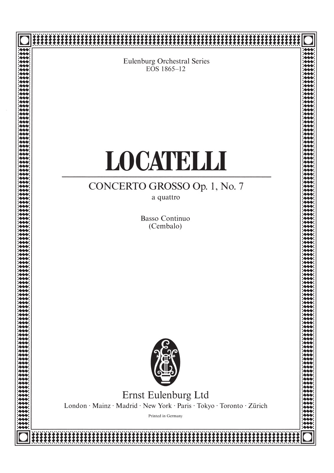 EOS 1865-12 - Concerto grosso „a cinque“ F-dur op. 1/7 - Cover