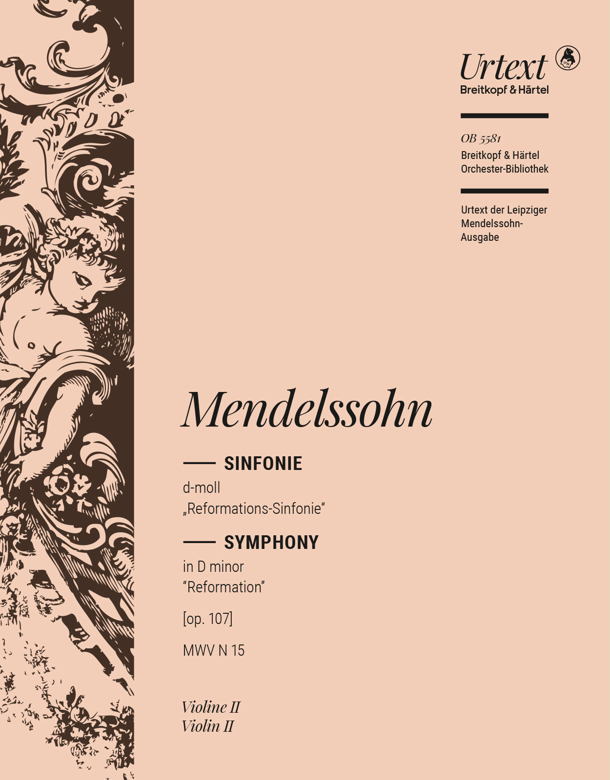 OB 5581-16 - Symphony No. 5 in D minor [Op. 107] MWV N 15 (Reformation Symphony) - Cover