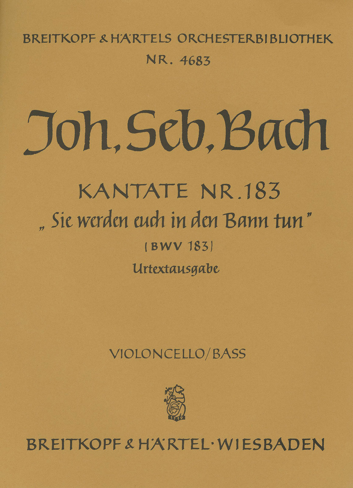 OB 4683-26 - Kantate BWV 183 „Sie werden euch in den Bann tun“ - Cover