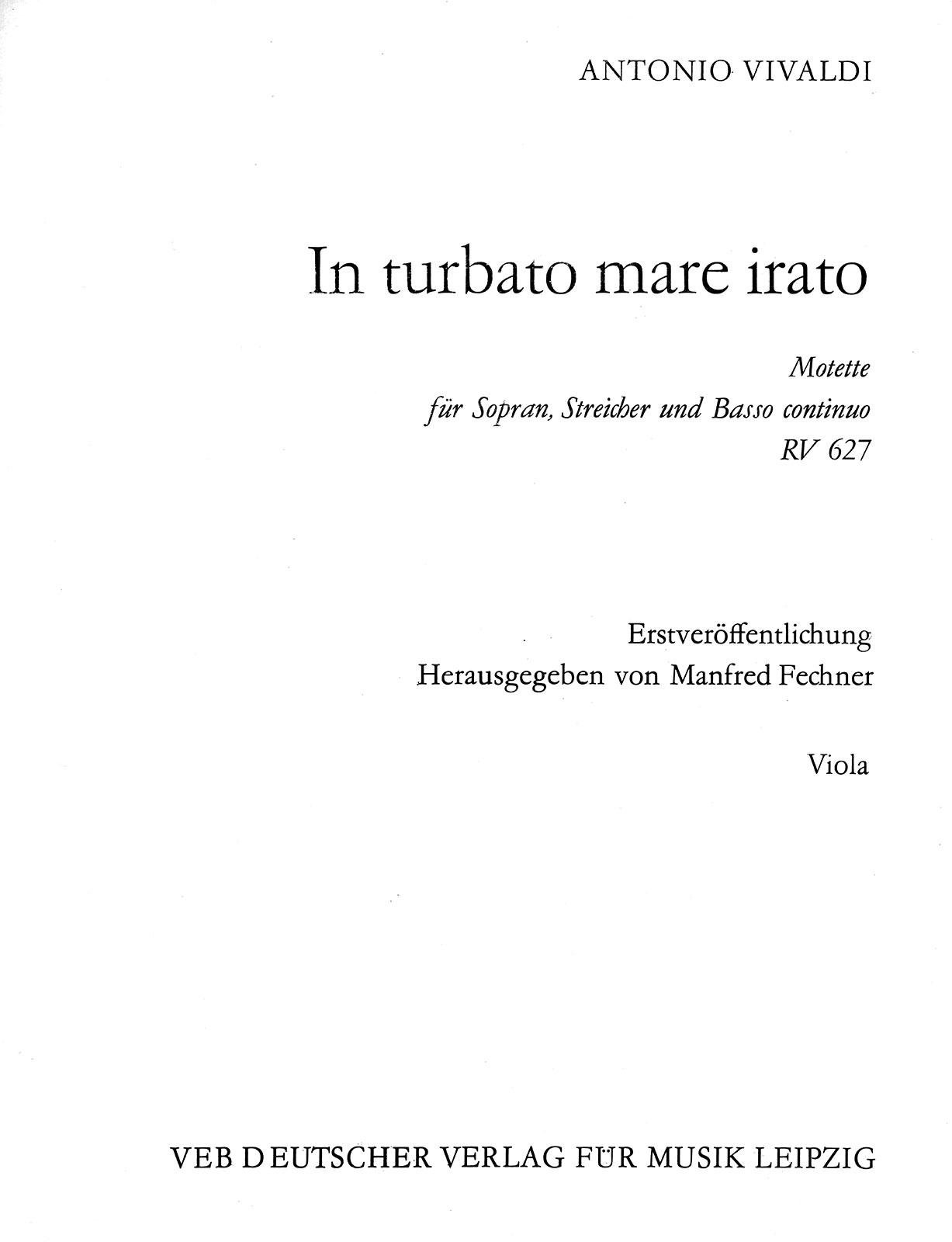 DV 9520a-19 - In turbato mare irato - Cover