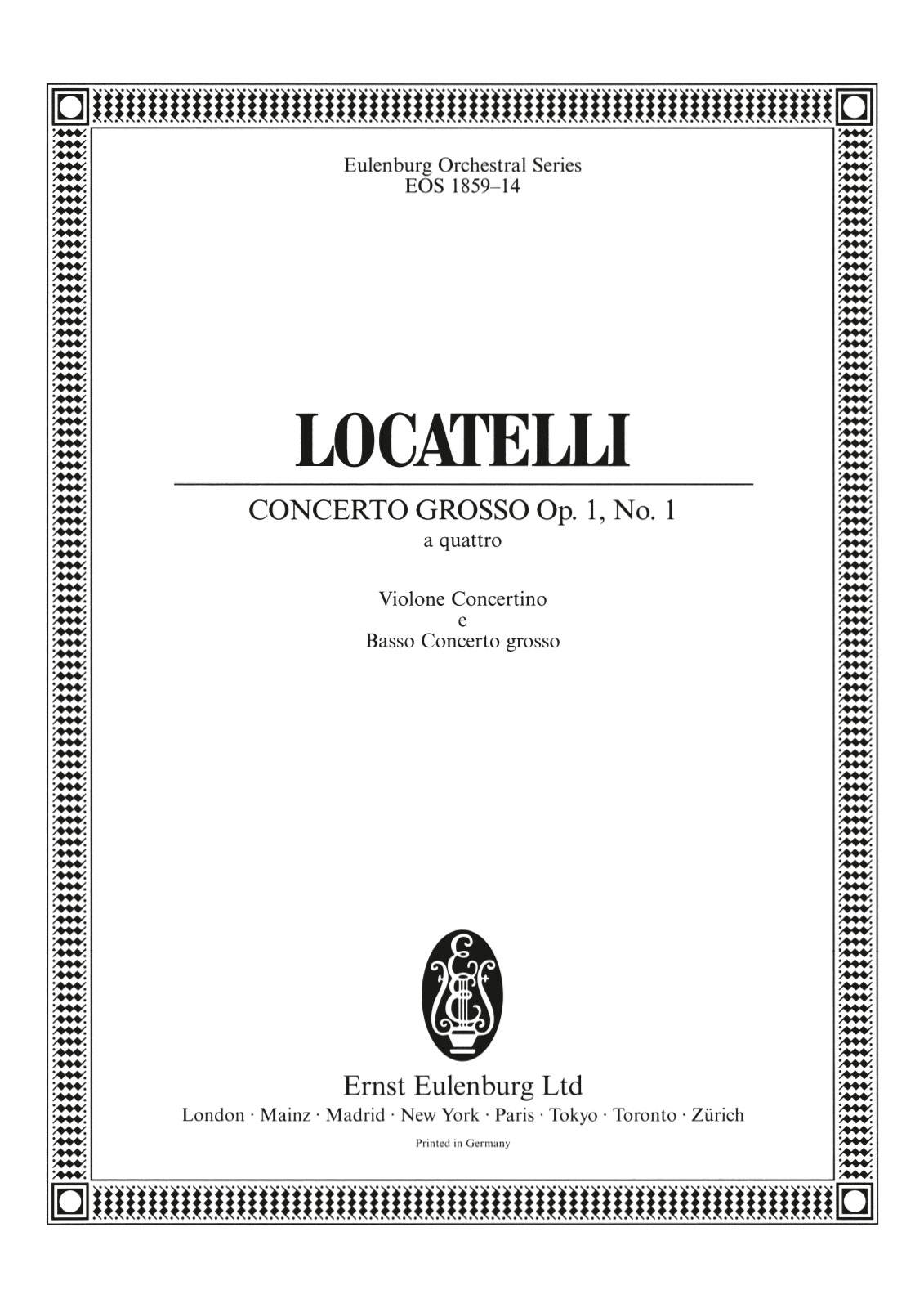EOS 1859-26 - Concerto grosso „a quattro“ F-dur op. 1/1 - Cover