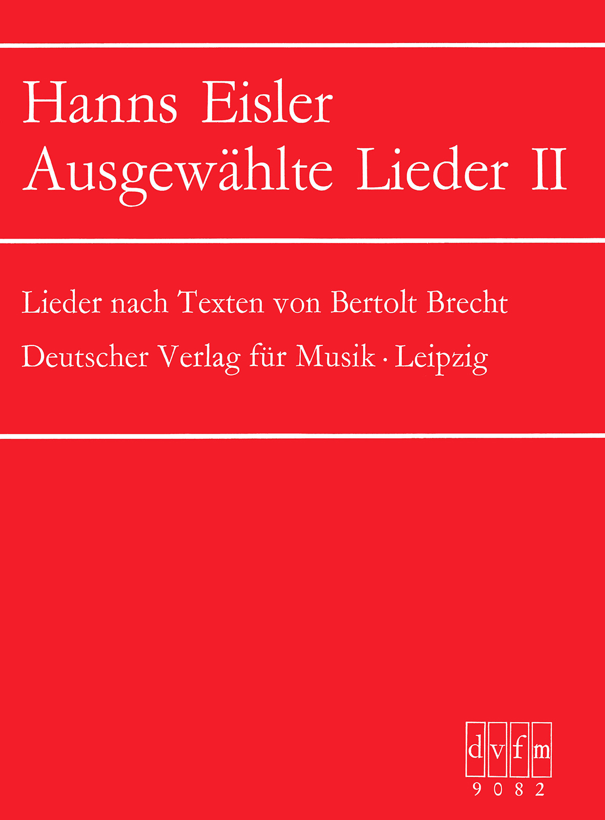 DV 9082 - Ausgewählte Lieder - Cover