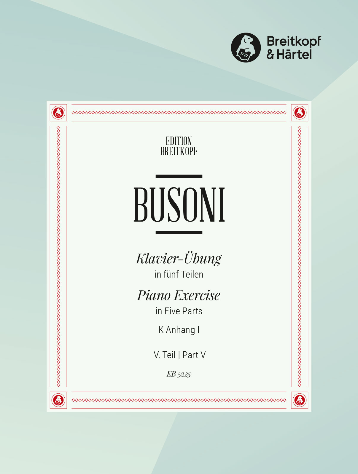 EB 5225D - Piano Exercise in 5 Parts - Cover