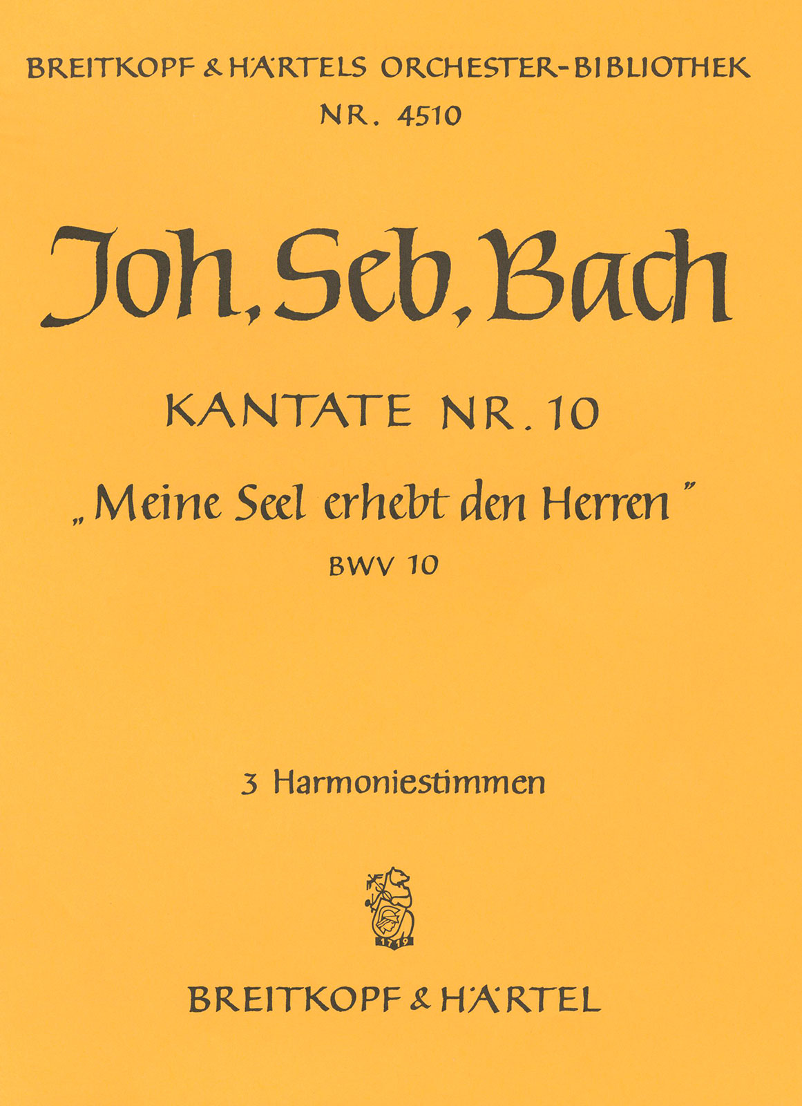 OB 4510-30 - Cantata BWV 10 “My soul doth magnify the Lord” - Cover