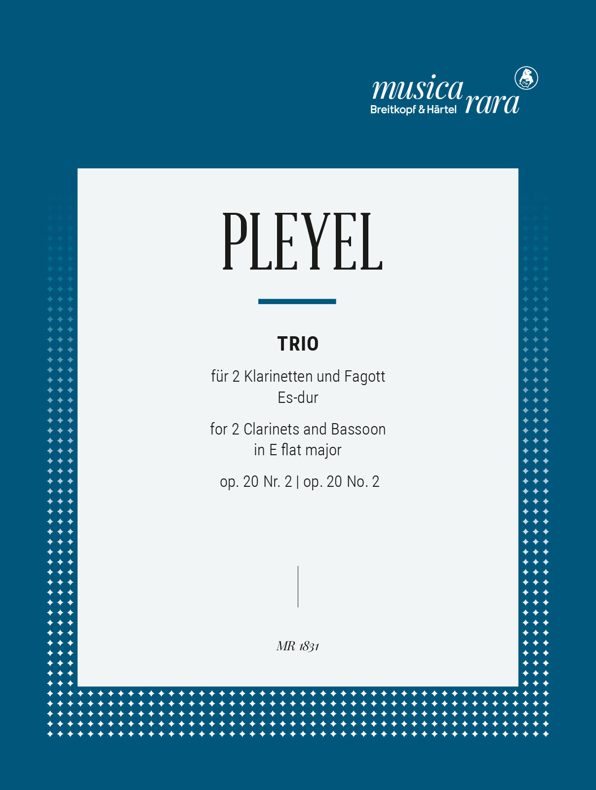 MR 1831D - Trio Nr. 2 Es-dur op. 20 - Cover