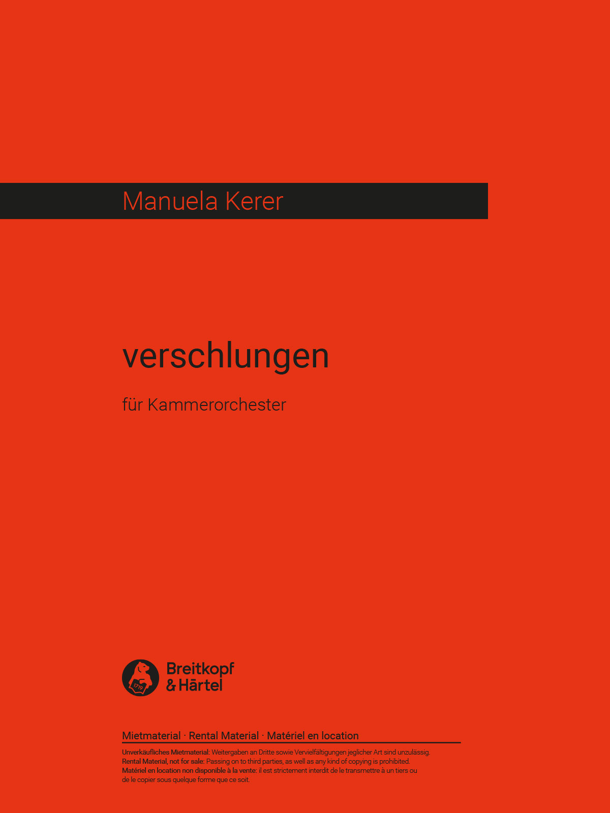 Manuela Kerer - verschlungen - Cover