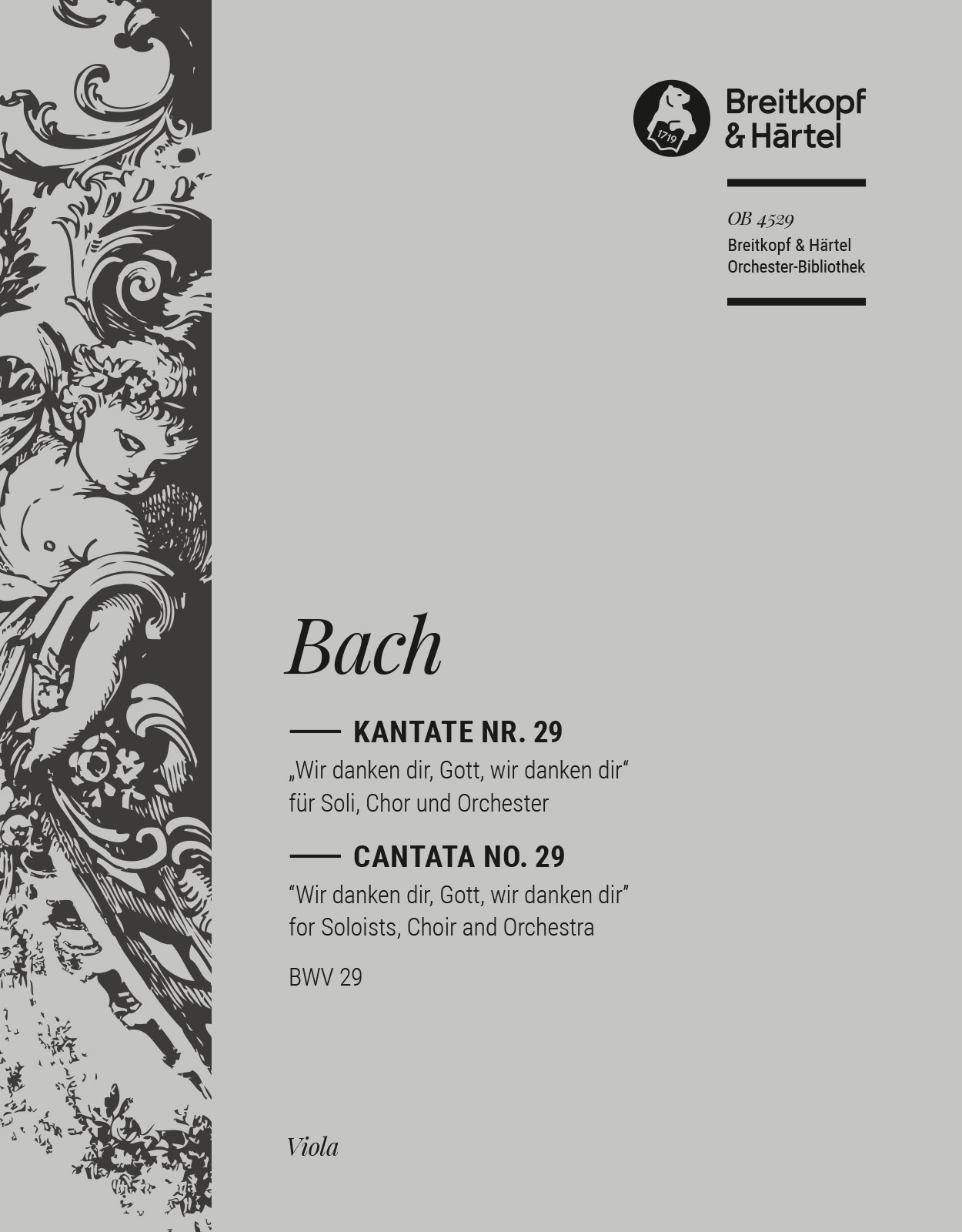 OB 4529-19 - Kantate BWV 29 „Wir danken dir, Gott, wir danken dir“ - Cover