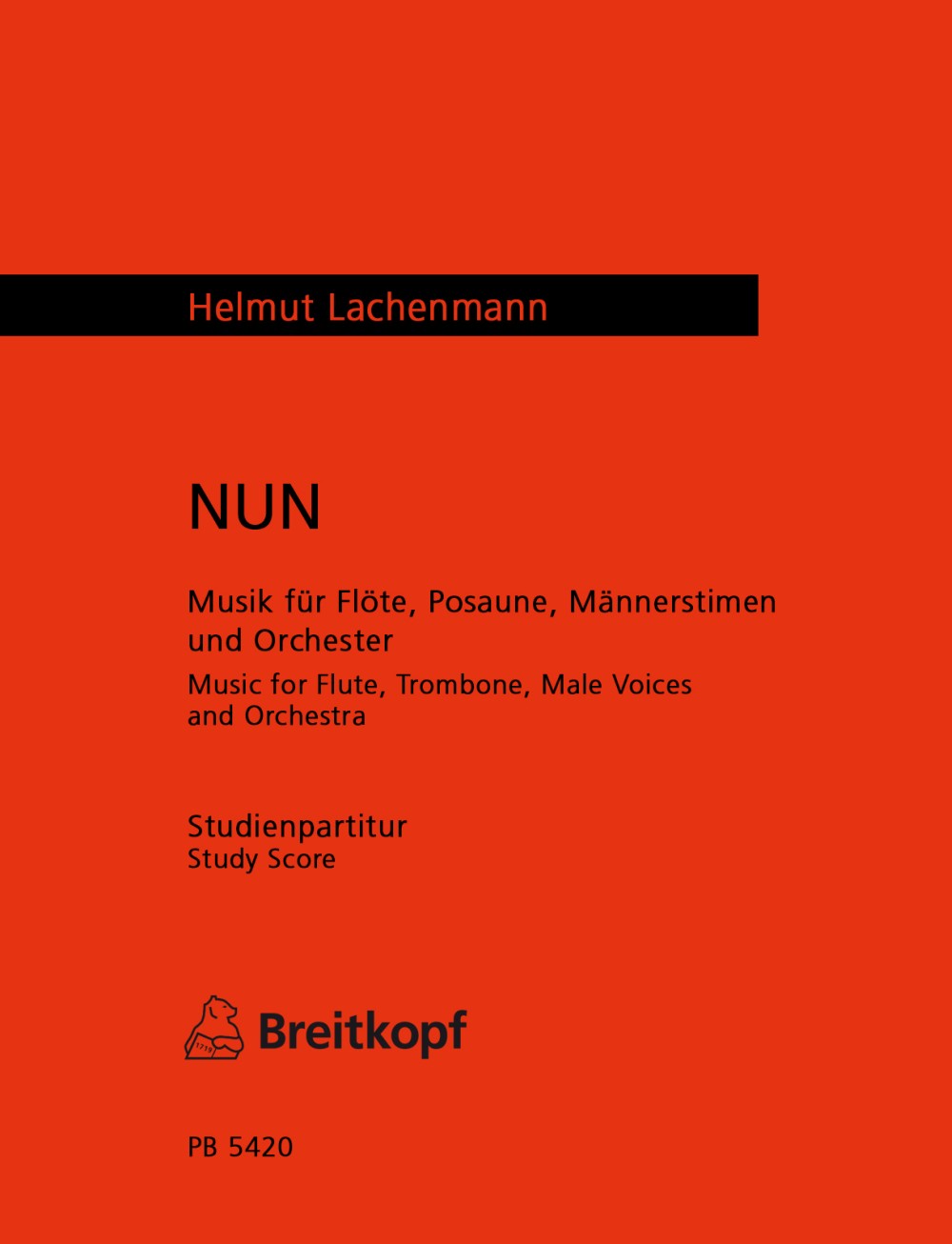 Helmut Lachenmann - NUN - Cover