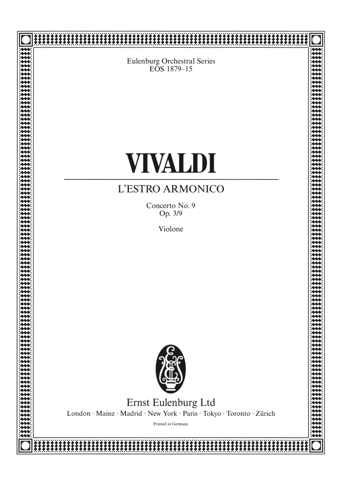 EOS 1879-27 - L’Estro Armonico op. 3/9 RV 230 - Cover