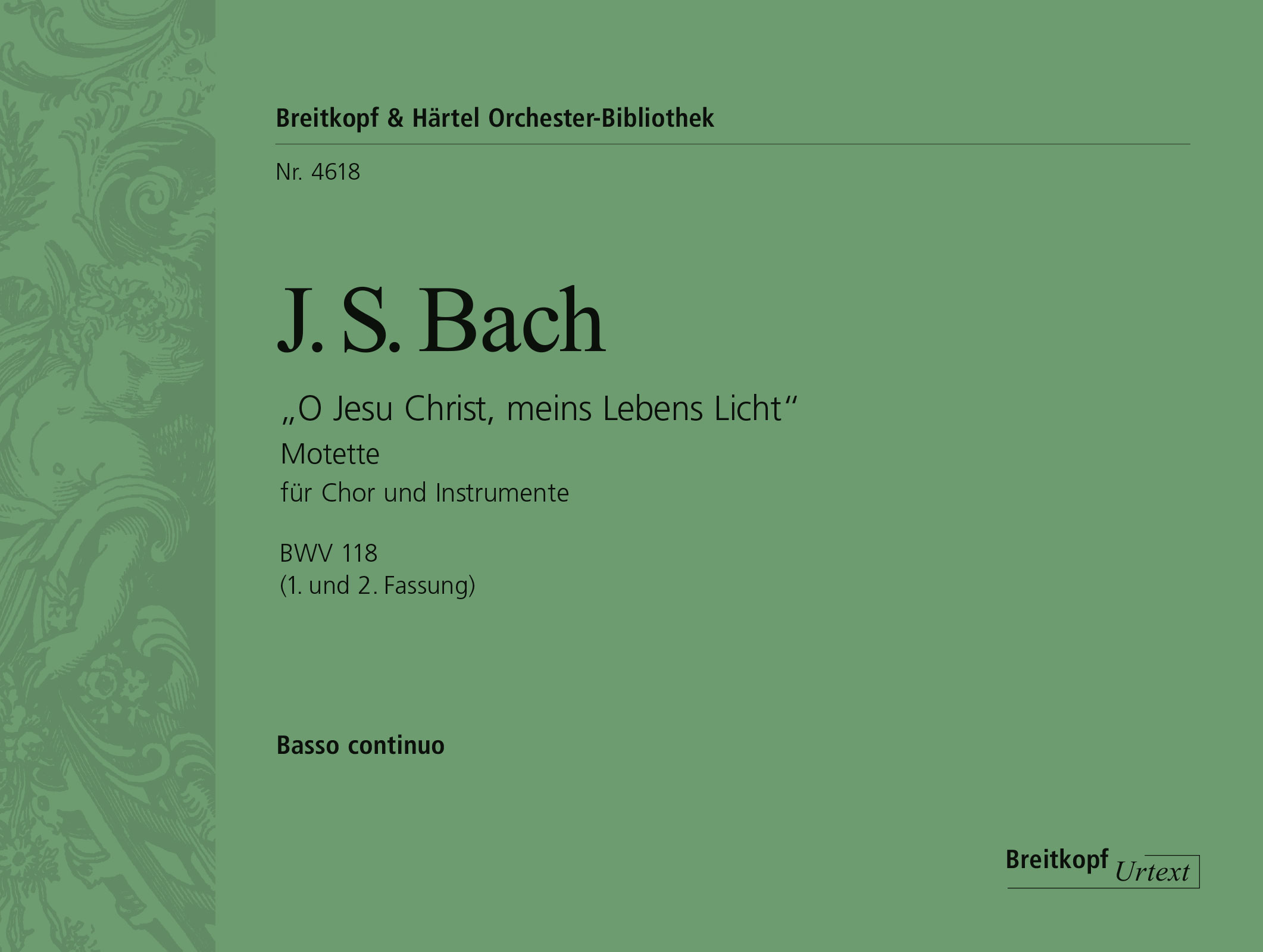 OB 4618-11 - “O Jesu Christ, my Life and Light” BWV 118 - Cover