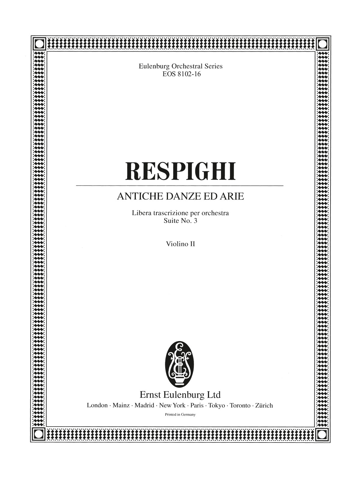 EOS 8102-16 - Antiche Danze ed Arie - Cover