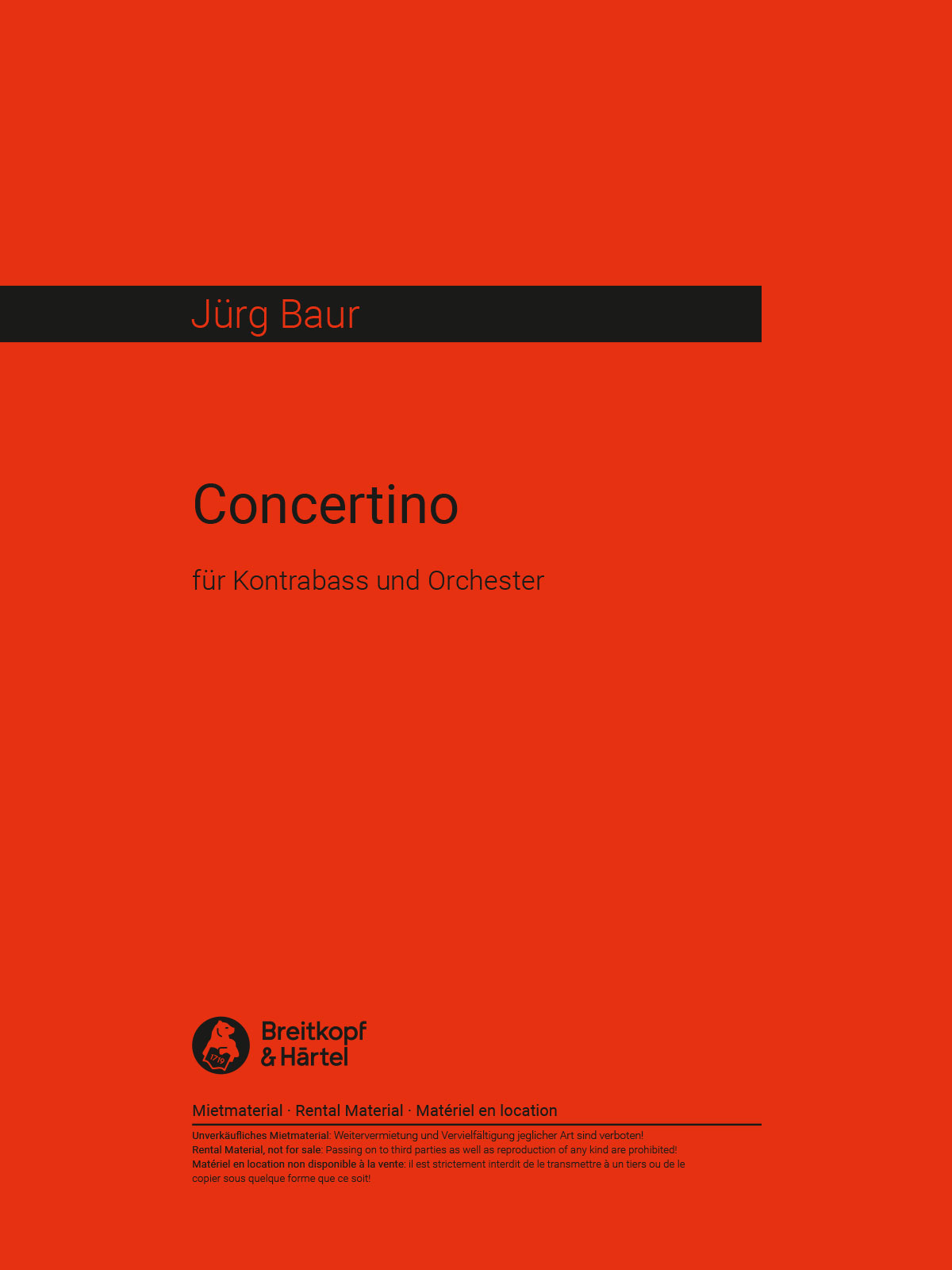 Jürg Baur - Concertino - Cover