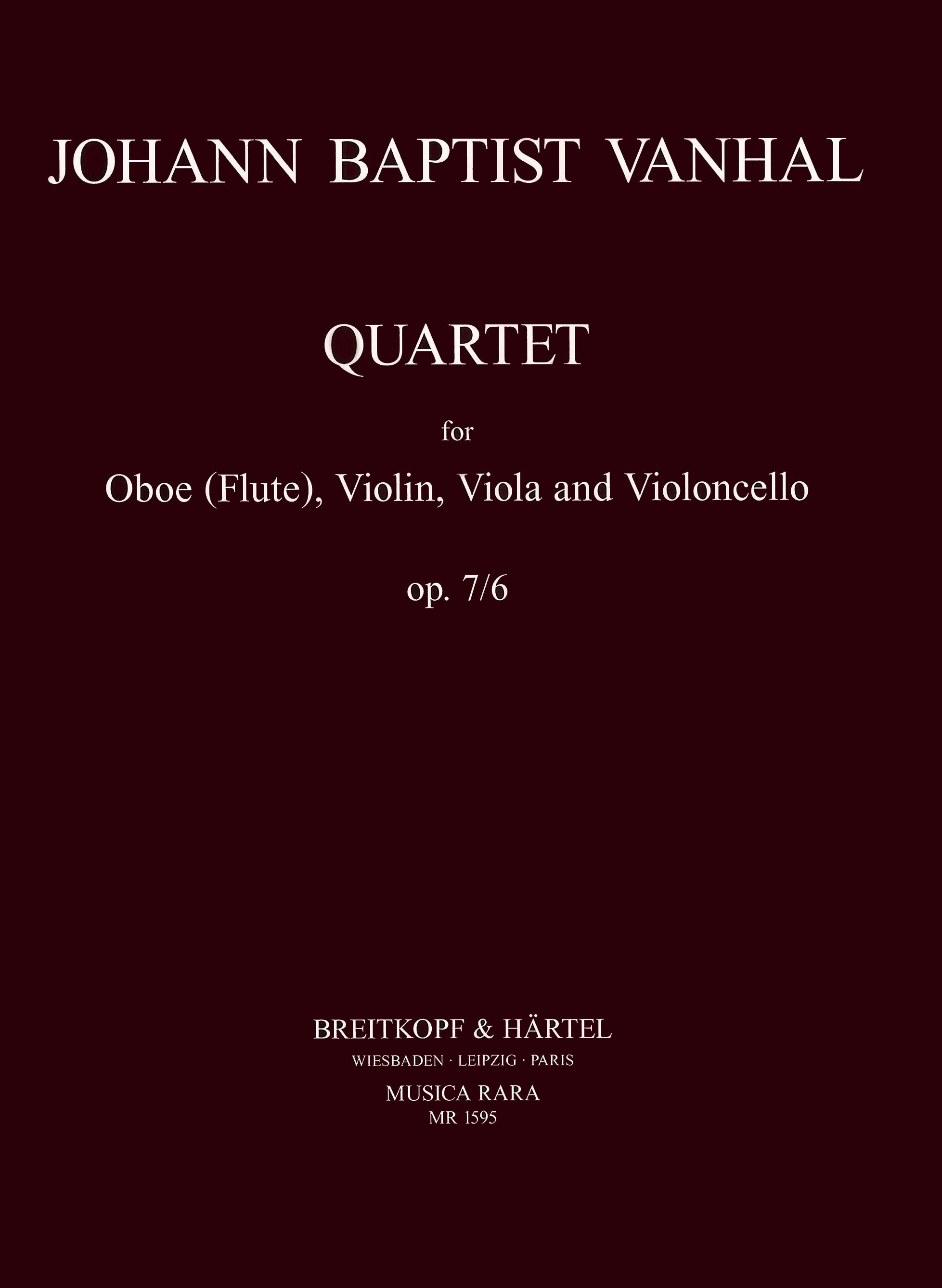 MR 1595 - 6 Quartette op. 7 - Cover