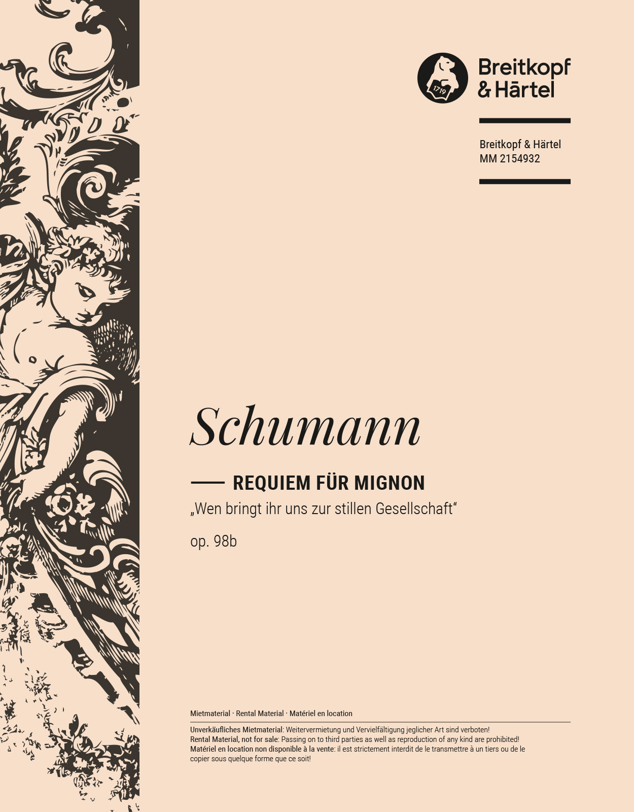 MM 2154932 - Requiem für Mignon op. 98b - Cover