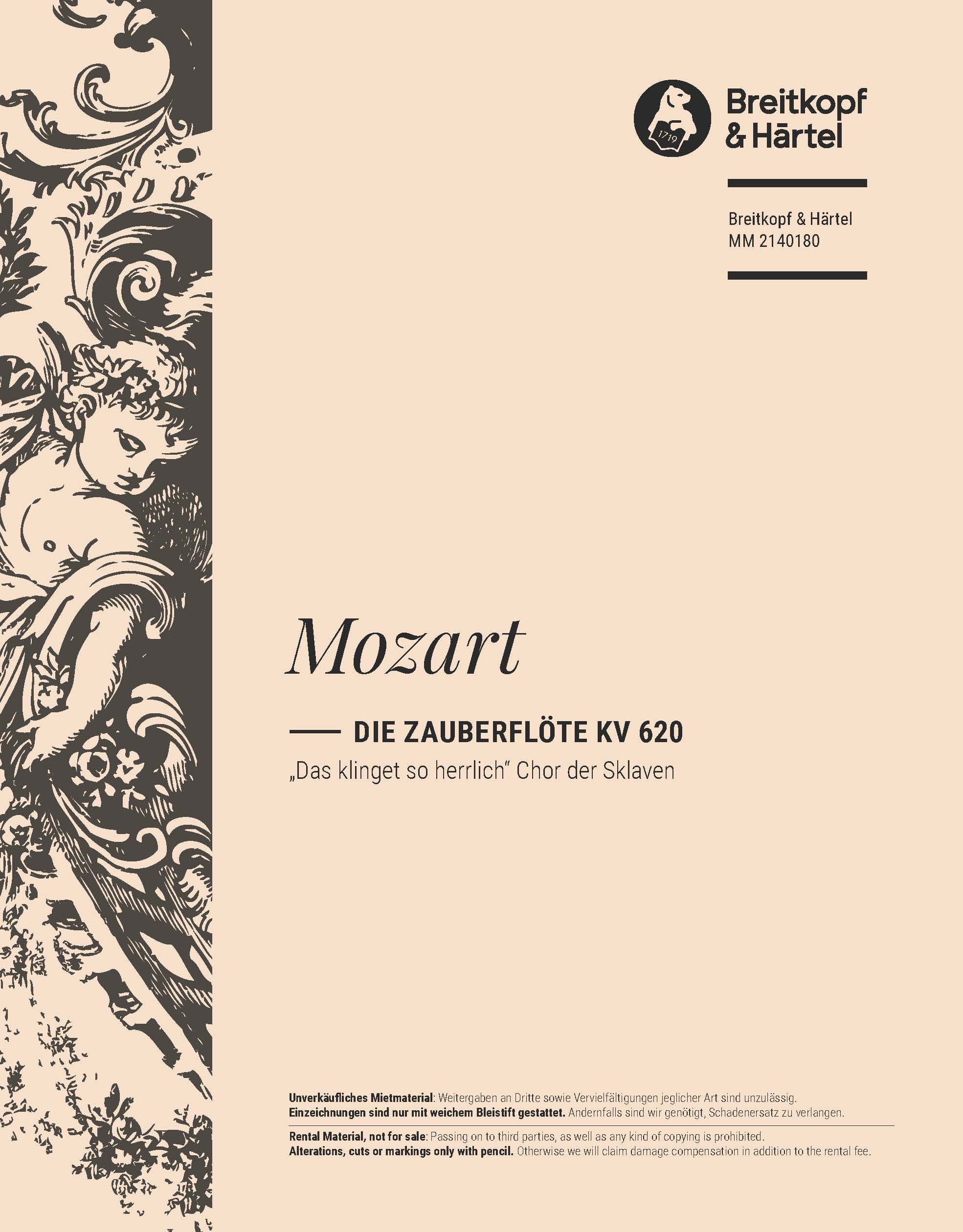 MM 2140180 - Die Zauberflöte KV 620 - Cover