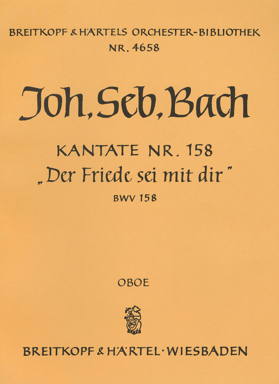 OB 4658-30 - Cantata BWV 158 “Der Friede sei mit dir” - Cover