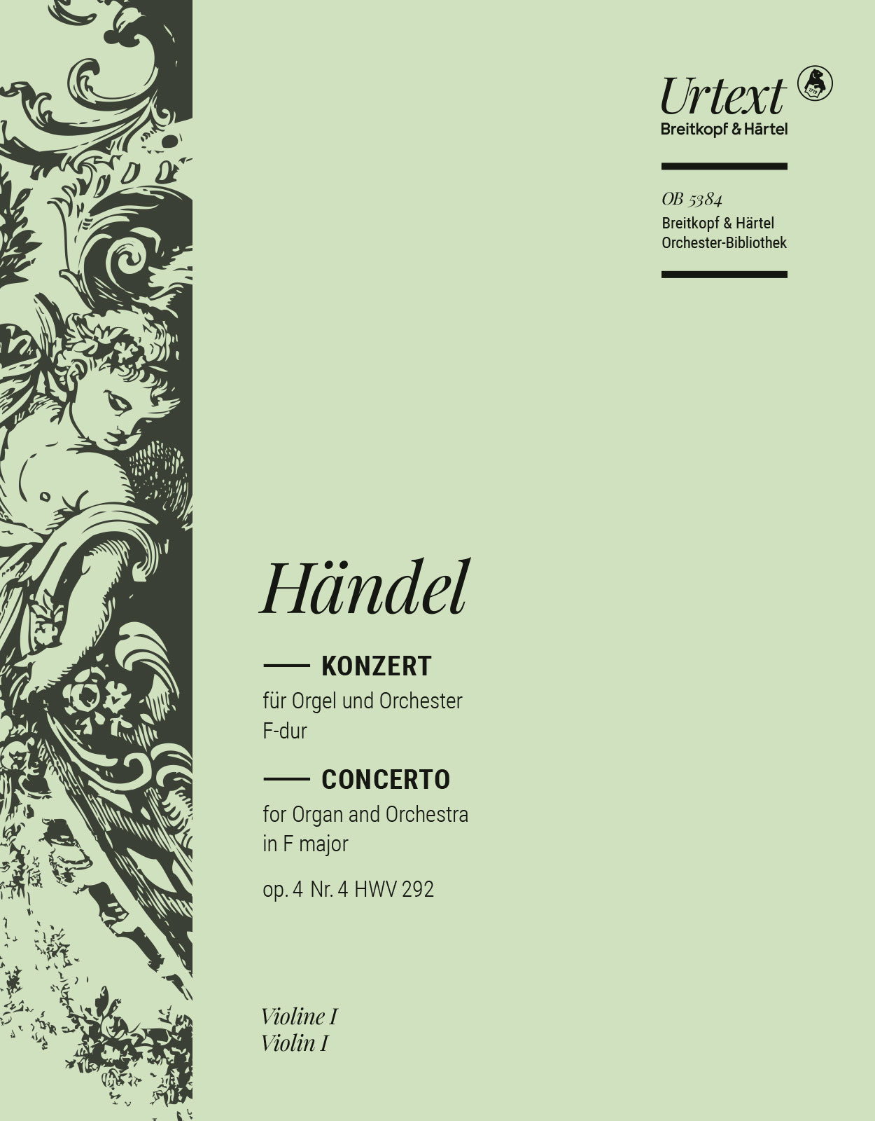 OB 5384-15 - Organ Concerto (No. 4) in F major Op. 4/4 HWV 292 - Cover