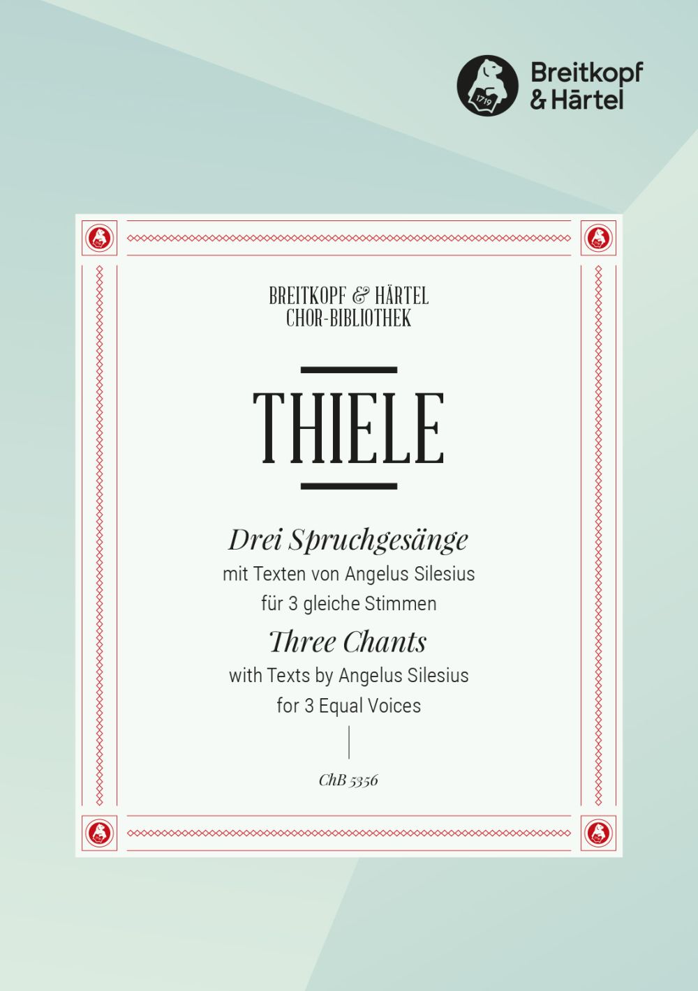 Siegfried Thiele - 3 Spruchgesänge - Cover