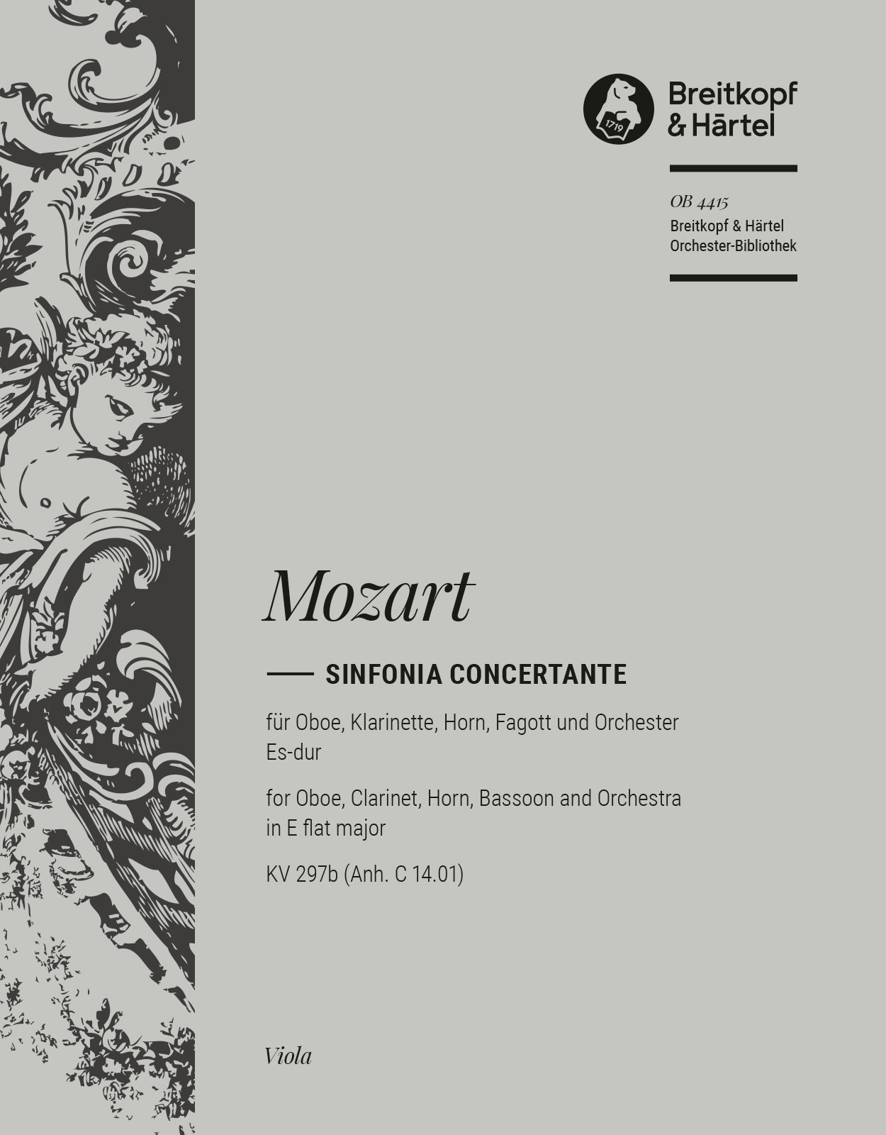 OB 4415-19 - Sinfonia concertante in E flat major K. 297b (App. C 14. 01) - Cover