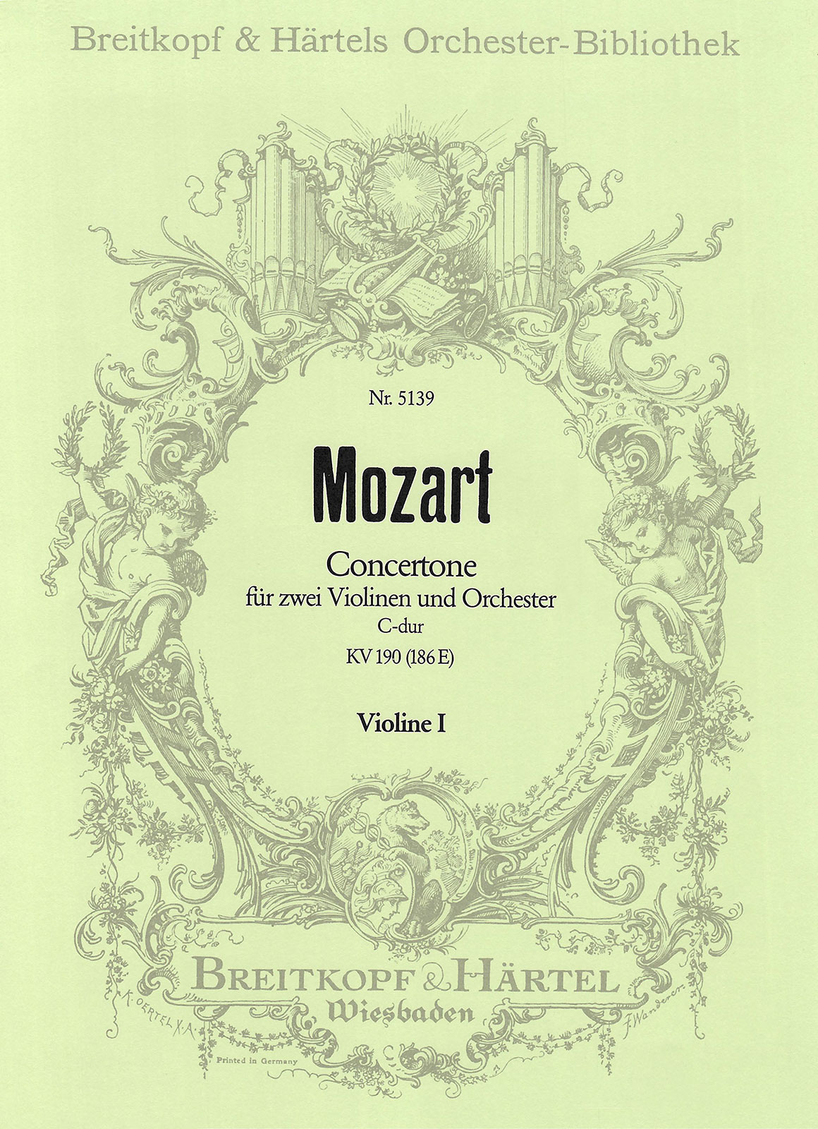 OB 5139-15 - Concertone in C major K. 190 (186E) - Cover