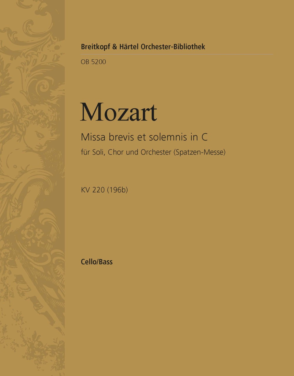 OB 5200-26 - Missa brevis et solemnis in C KV 220 (196b) - Cover
