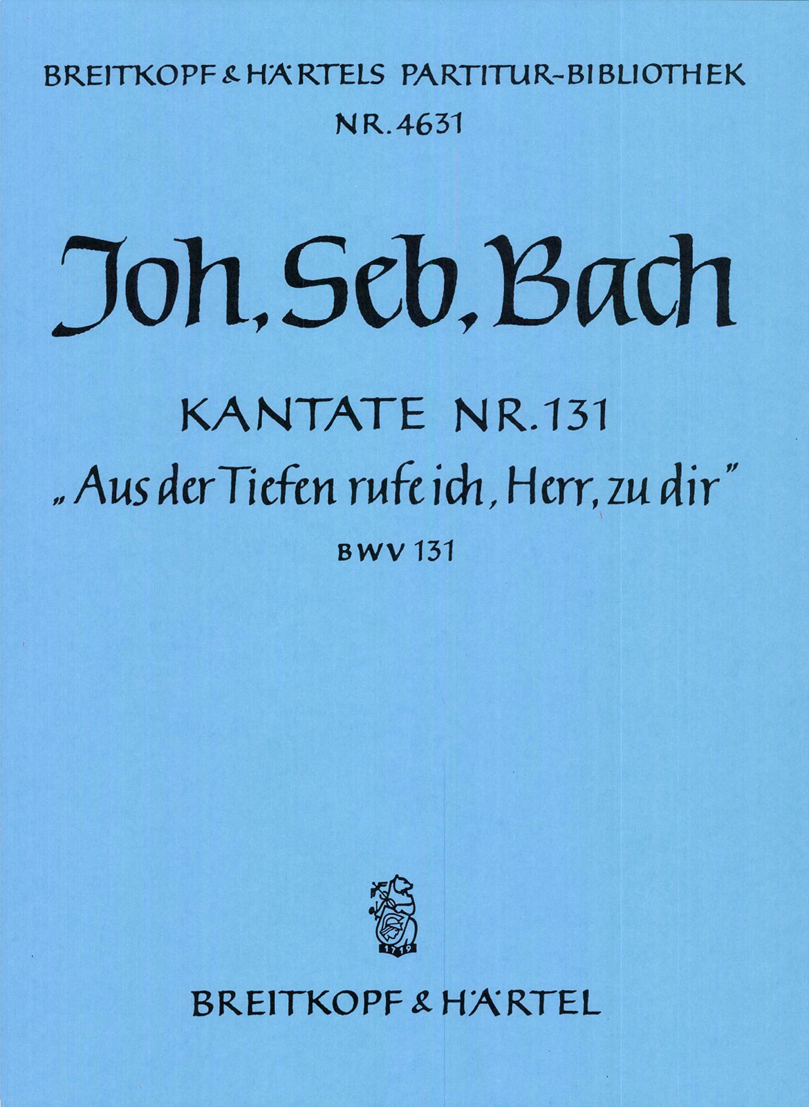 PB 4631 - Kantate BWV 131 „Aus der Tiefen rufe ich, Herr, zu dir“ - Cover