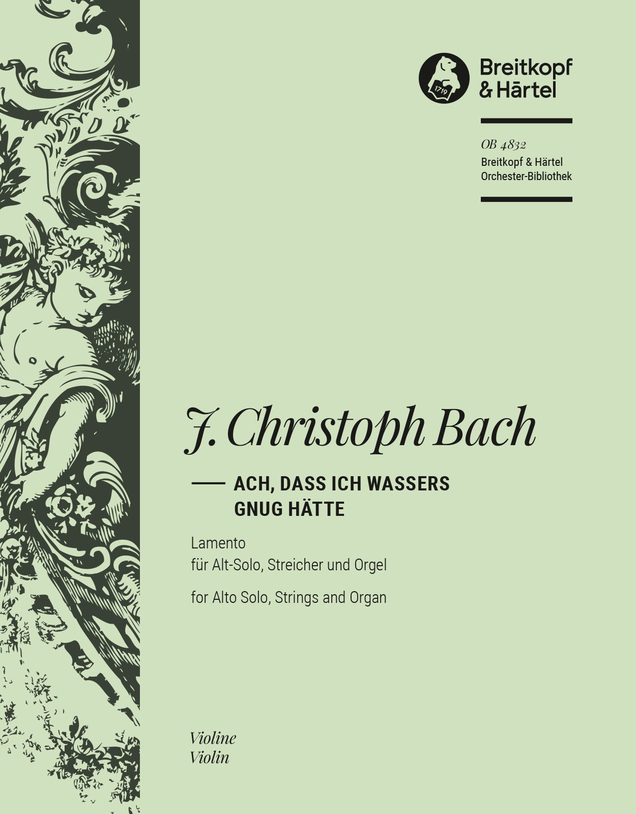 OB 4832-15 - Lamento “Ach, dass ich Wassers gnug hätte” - Cover